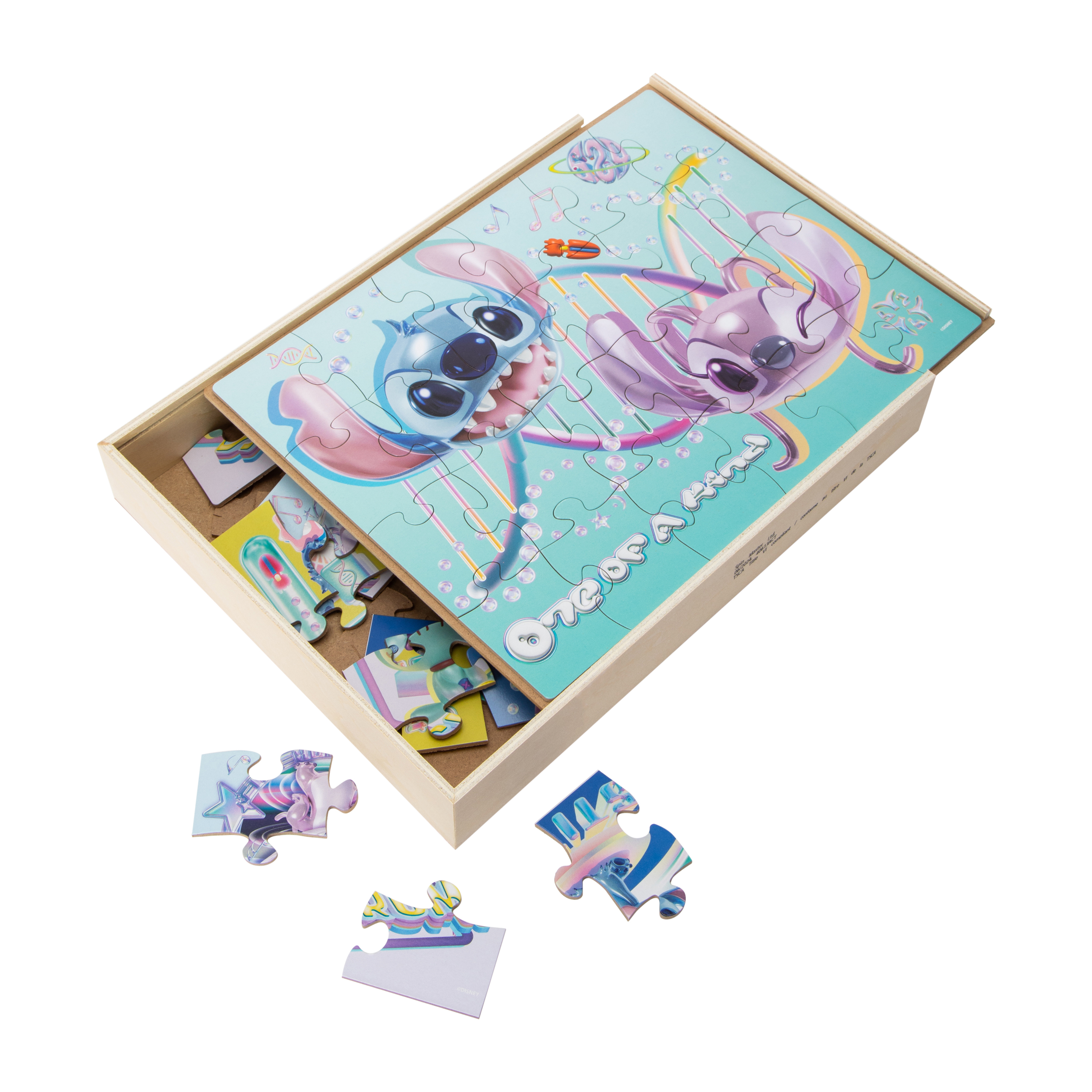 Disney Stitch Wood Puzzles 5-Count