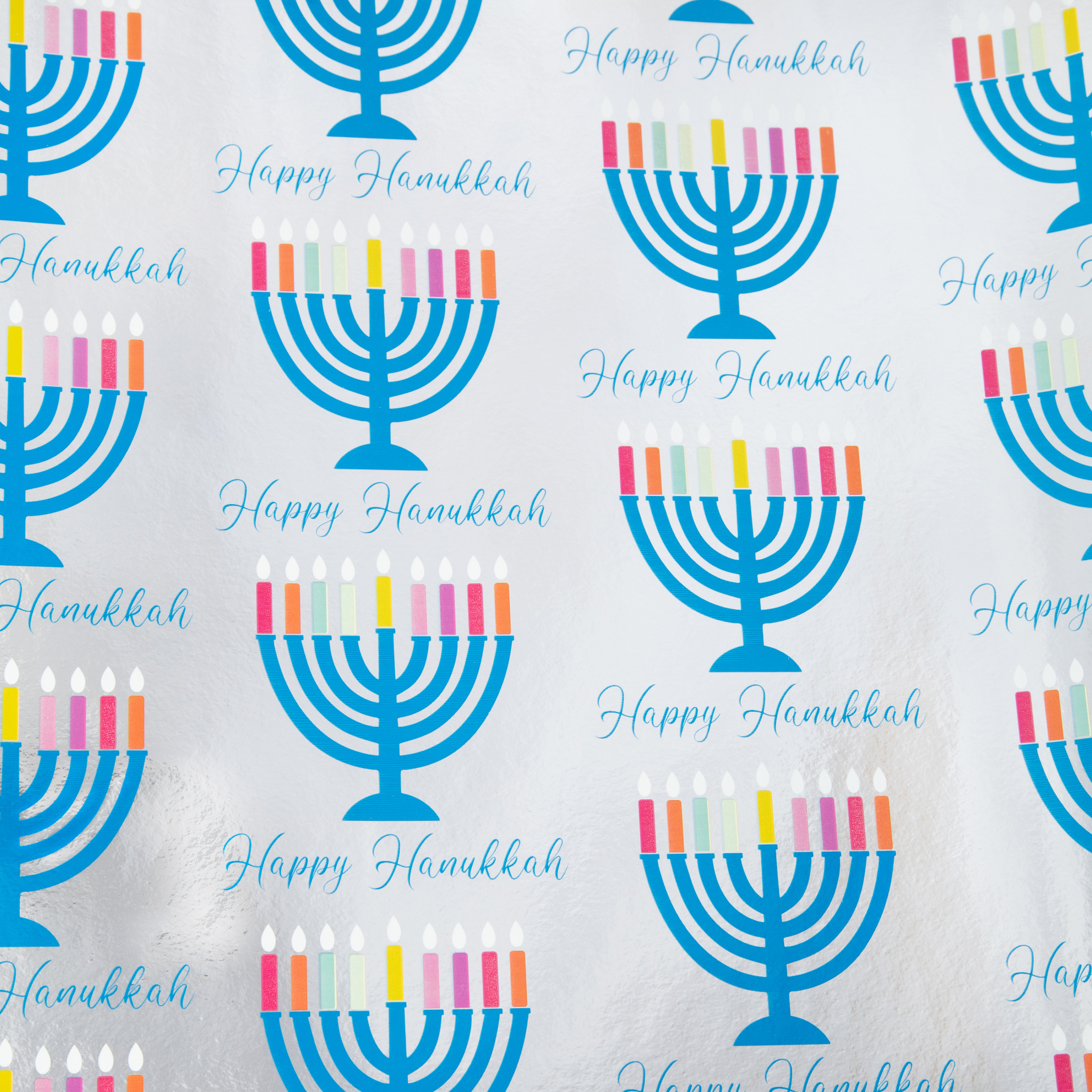 Hanukkah Menorah Wrapping Paper 35 Sq. ft.