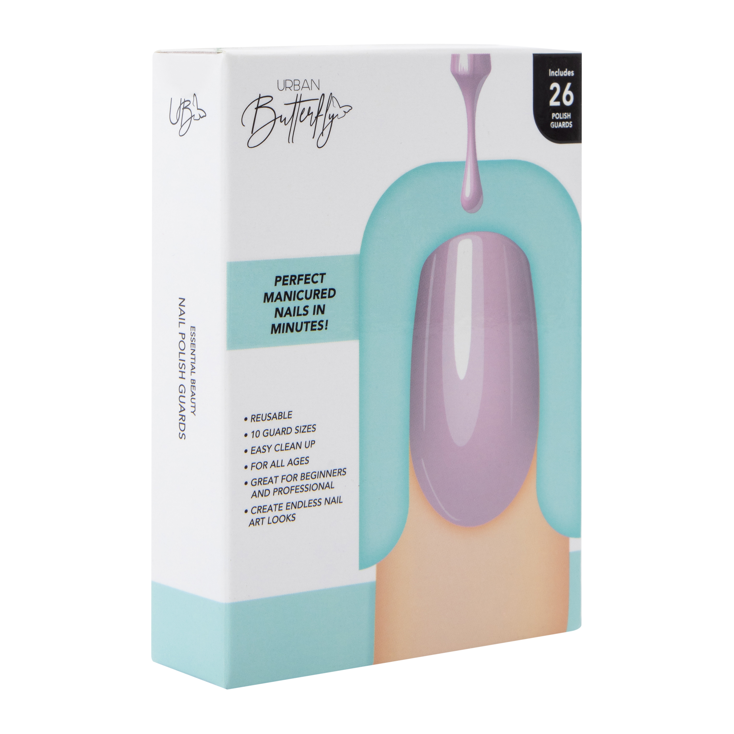 Urban Butterfly Reusable Polish Guards 26-Count