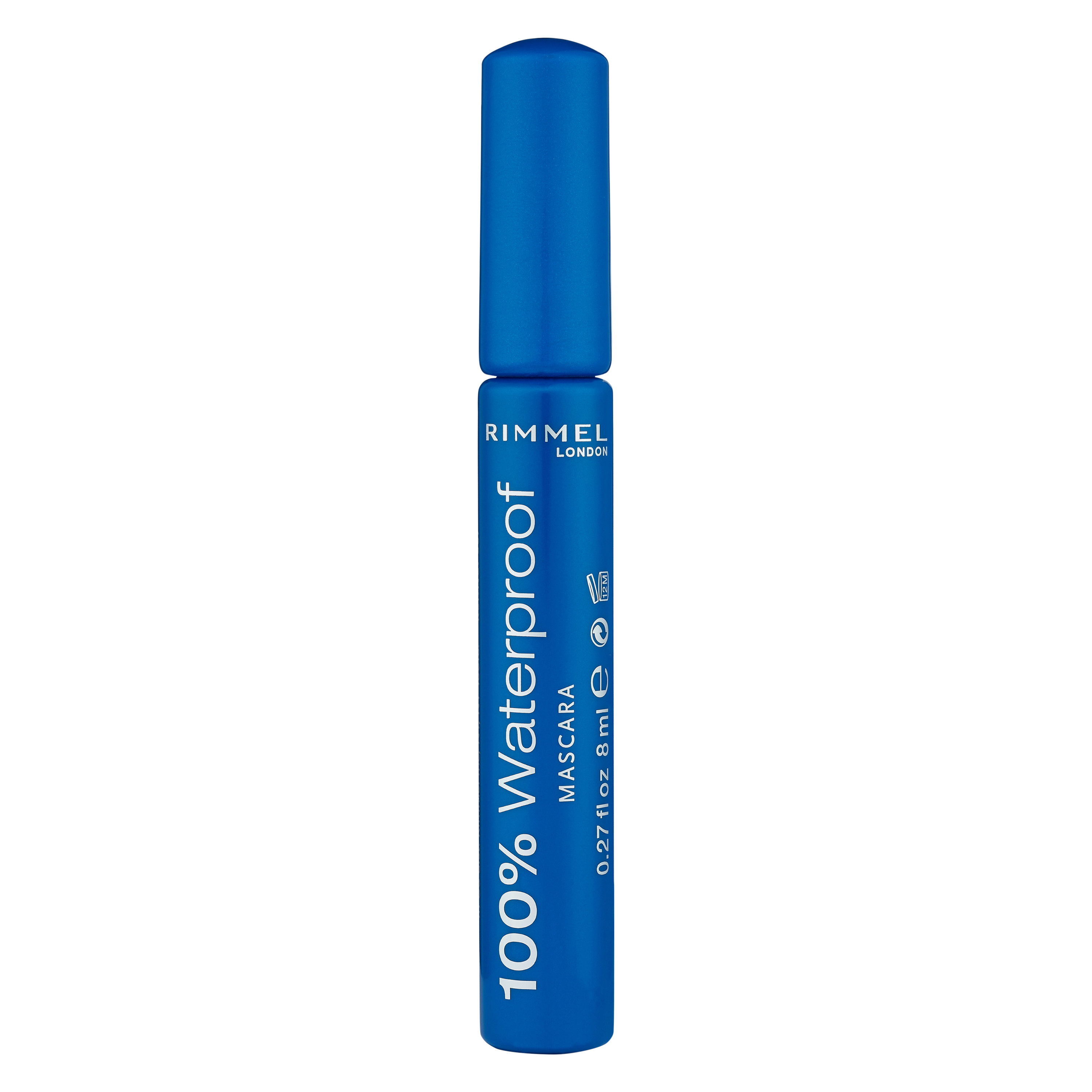 Rimmel London 100% Waterproof Mascara, 001 Black Black, 2 -Pack