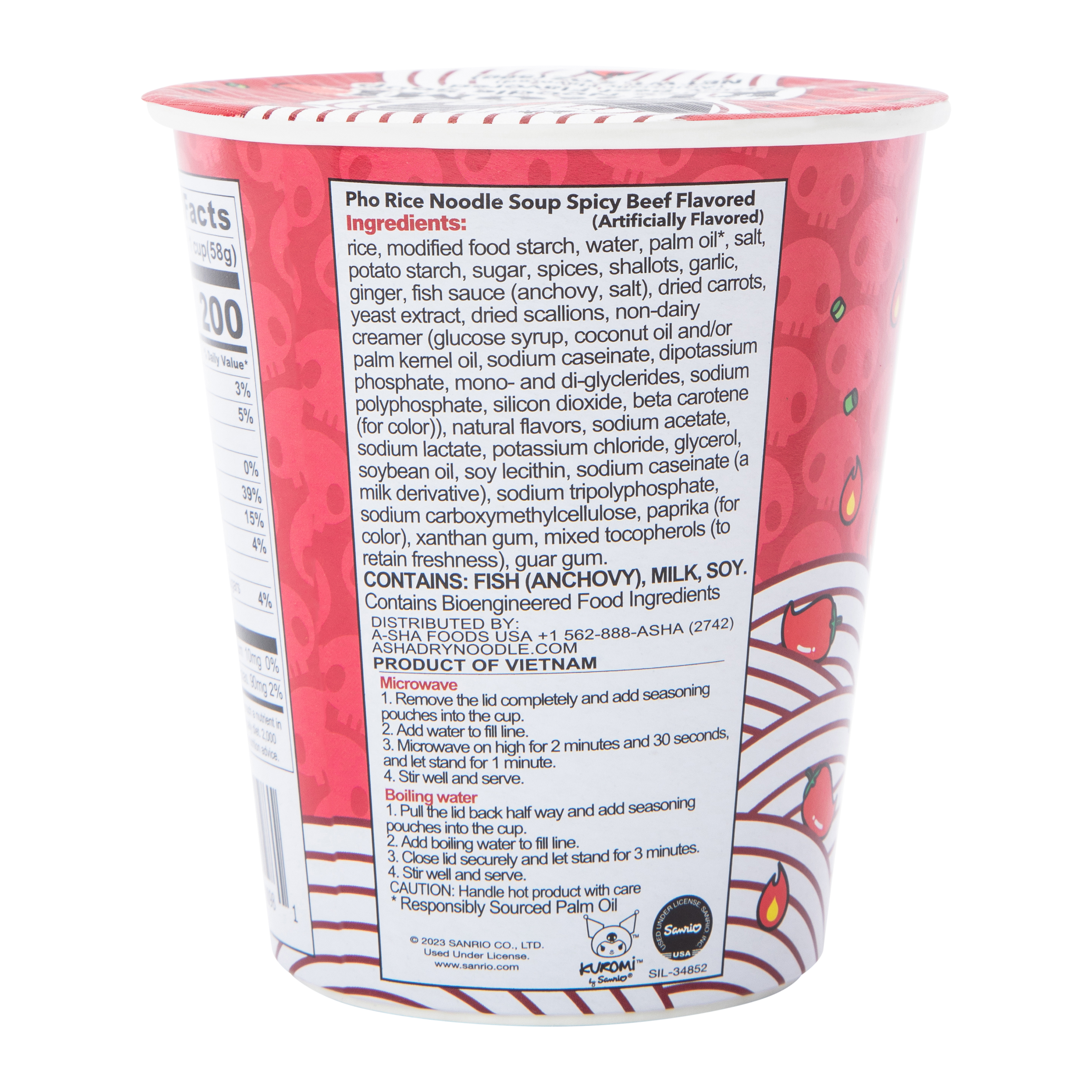 Hello Kitty® Kuromi Pho Rice Noodle Soup, Spicy Beef 2oz