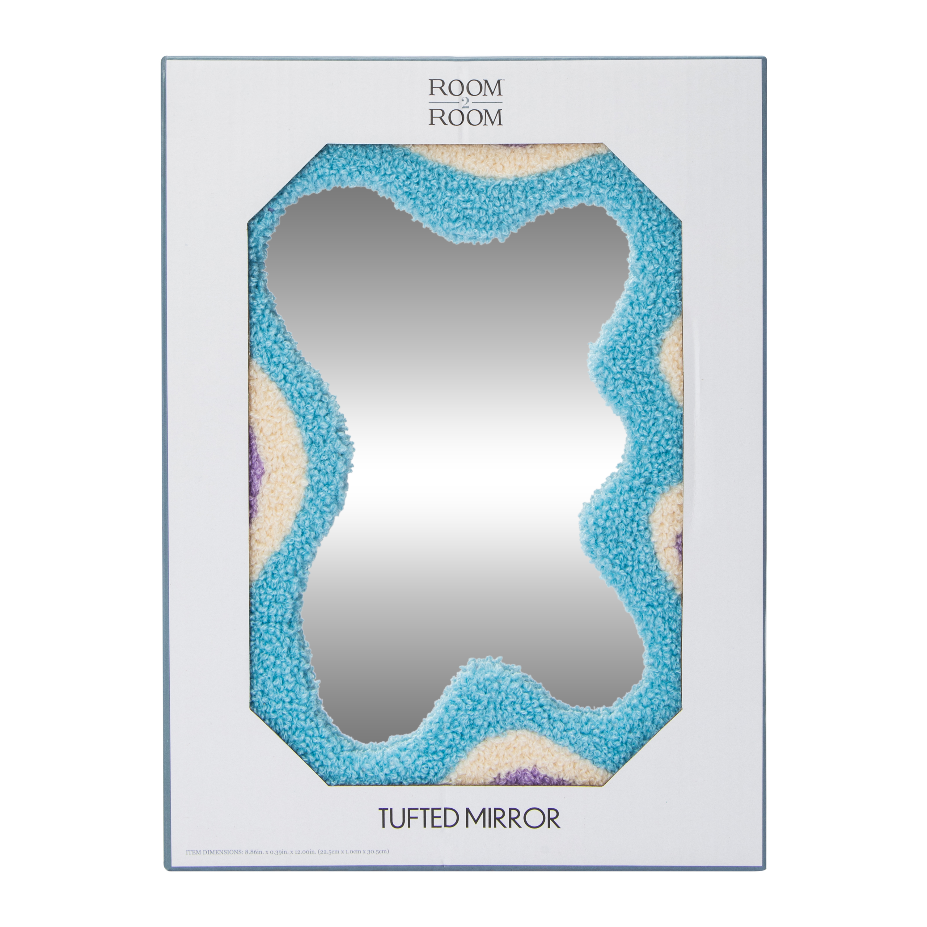 Trendy Tufted Wall Mirror 9.65in x 12in