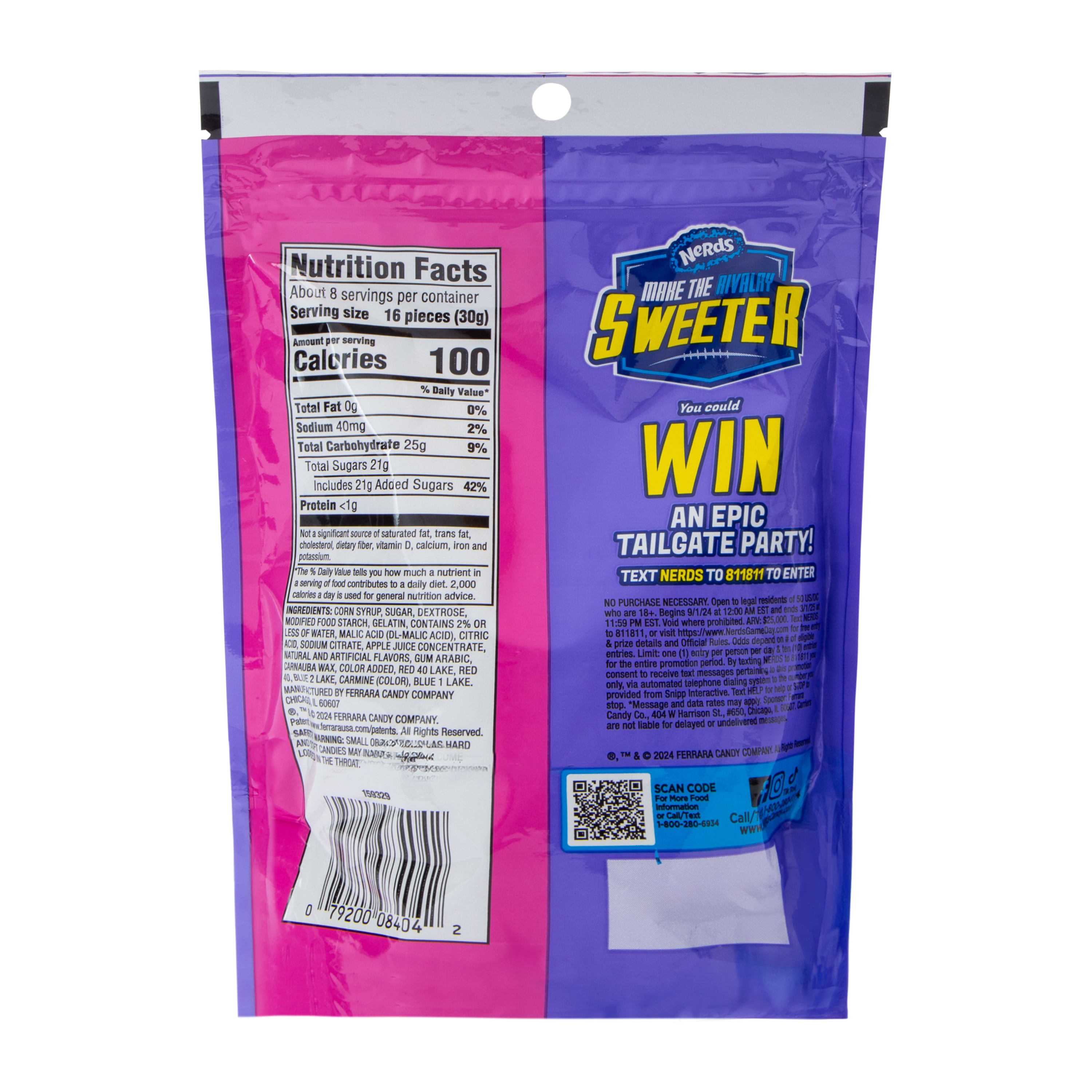 Nerds Gummy Cluster Grape Strawberry Blitz Candy 8oz