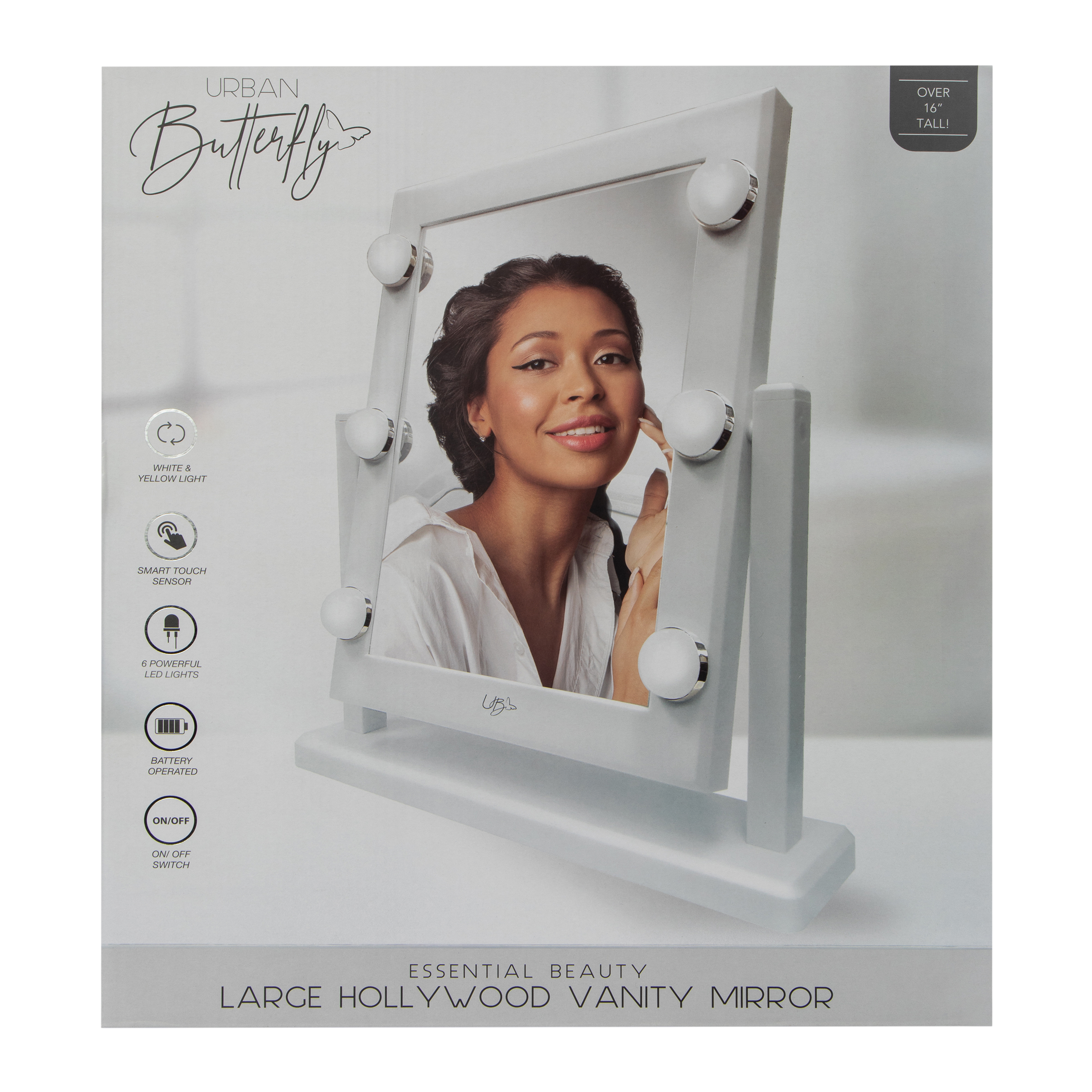 Urban Butterfly Large Hollywood Vanity Mirror