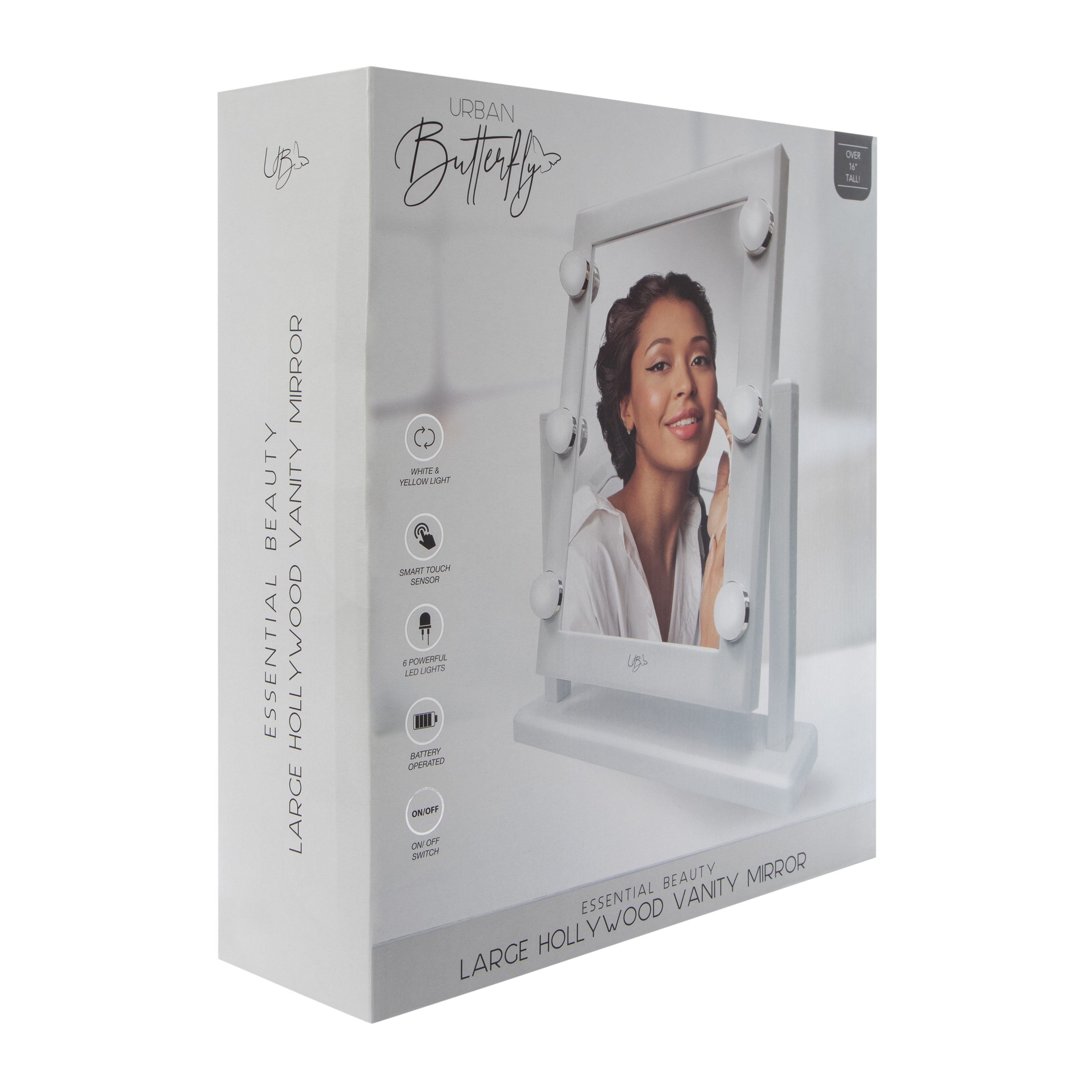 Urban Butterfly Large Hollywood Vanity Mirror