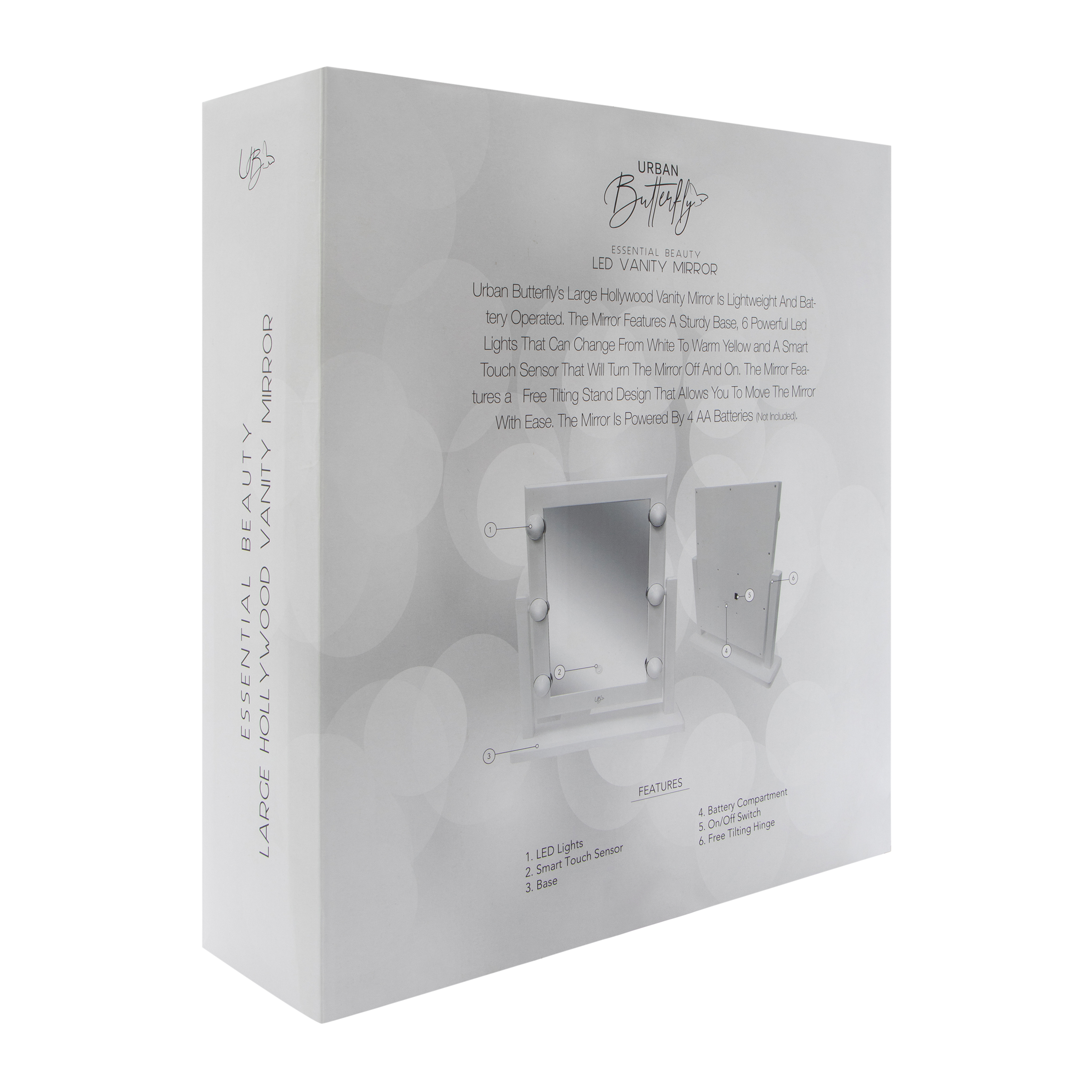 Urban Butterfly Large Hollywood Vanity Mirror