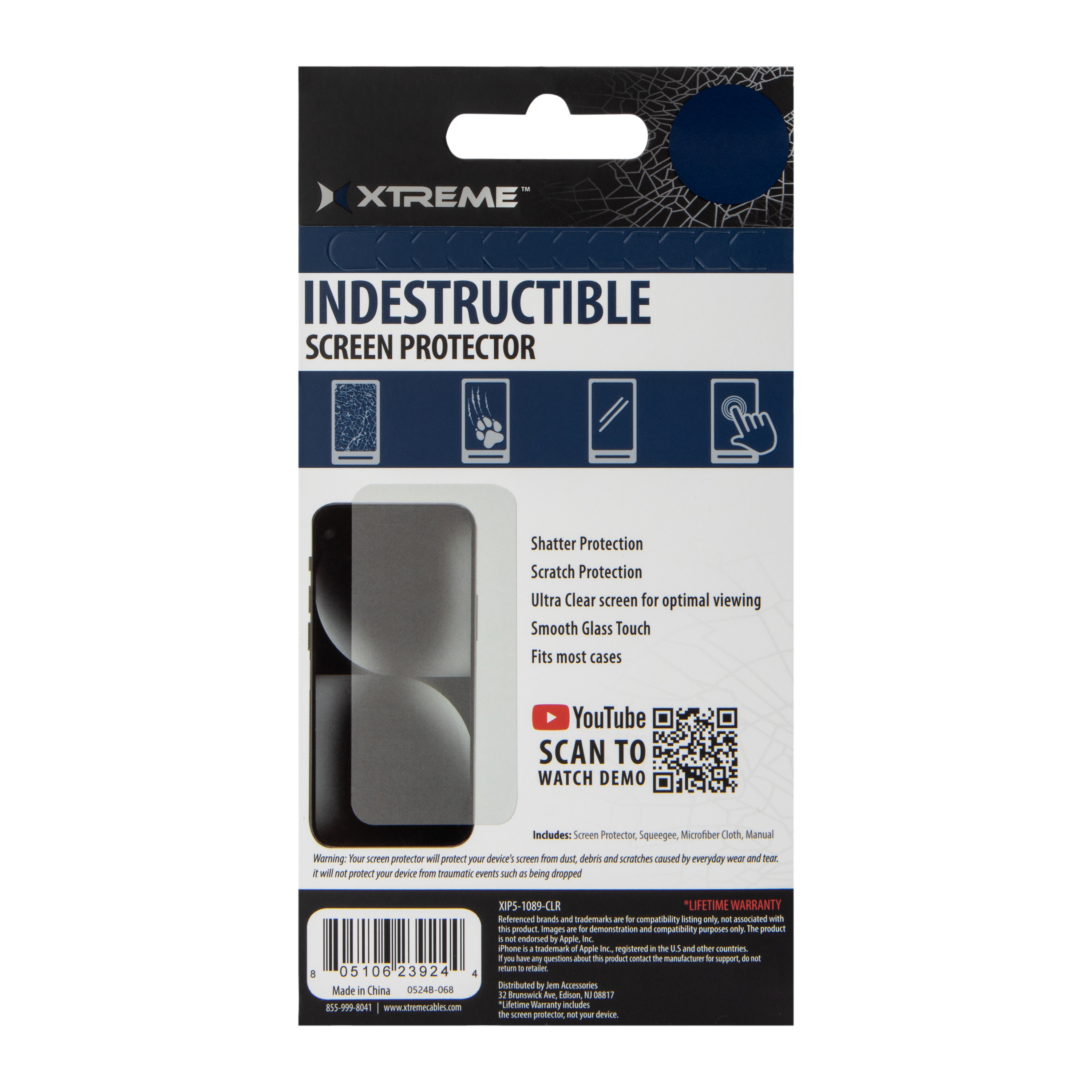 iPhone 16 Pro® Xtreme™ Indestructible Screen Protector