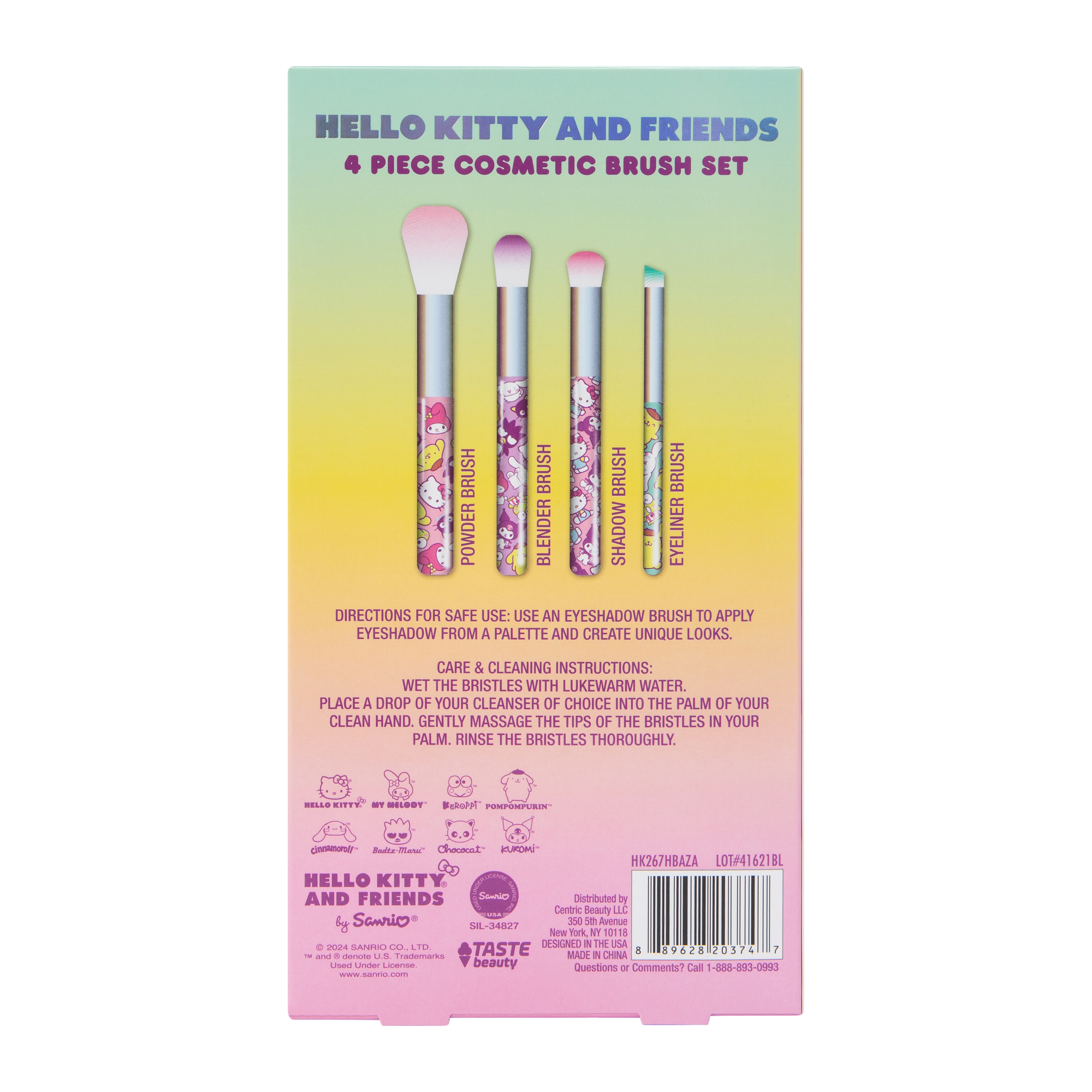 Hello Kitty And Friends® Cosmetic Brush Set 4-Piece