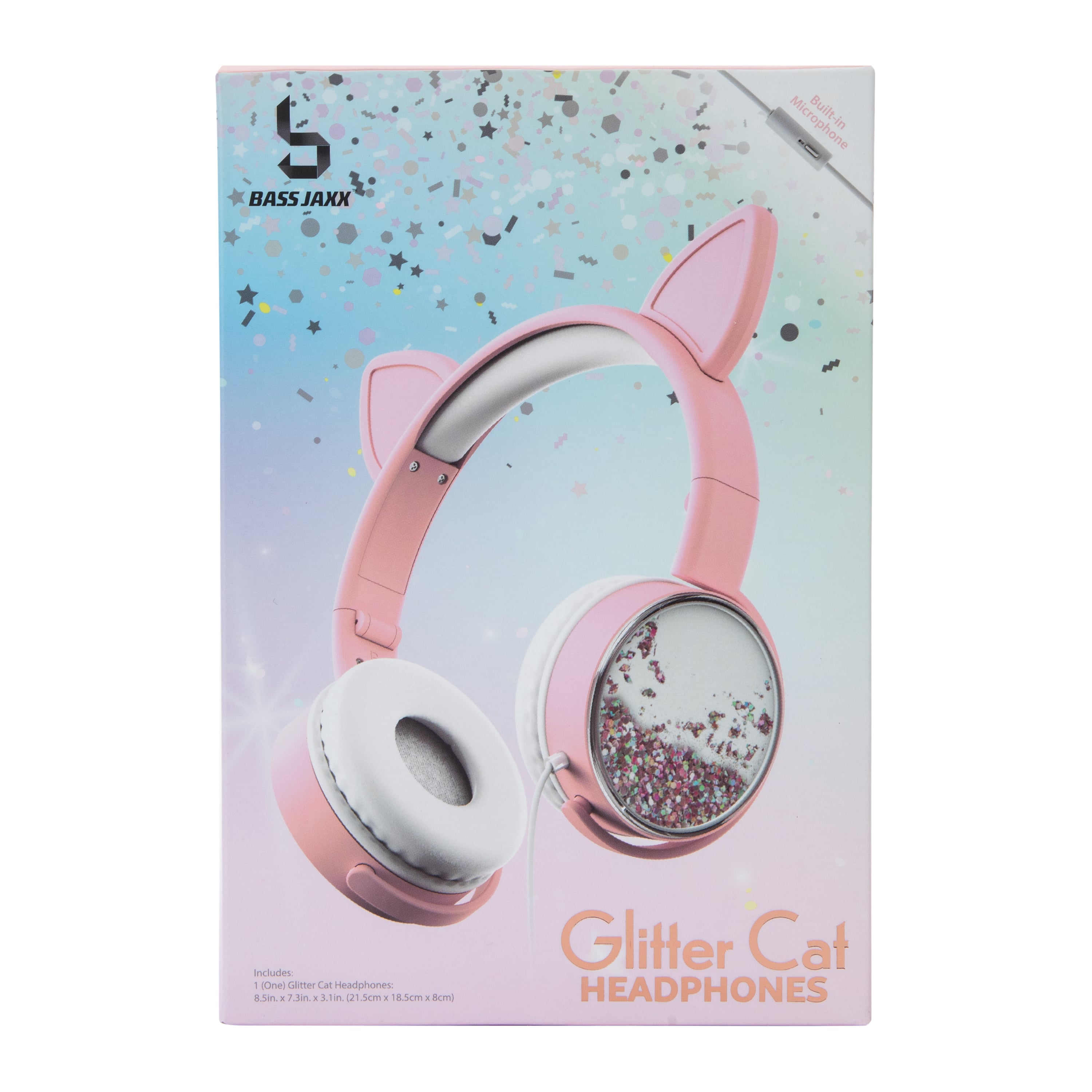 Glitter Cat Liquid Aux-in Headphones With Mic