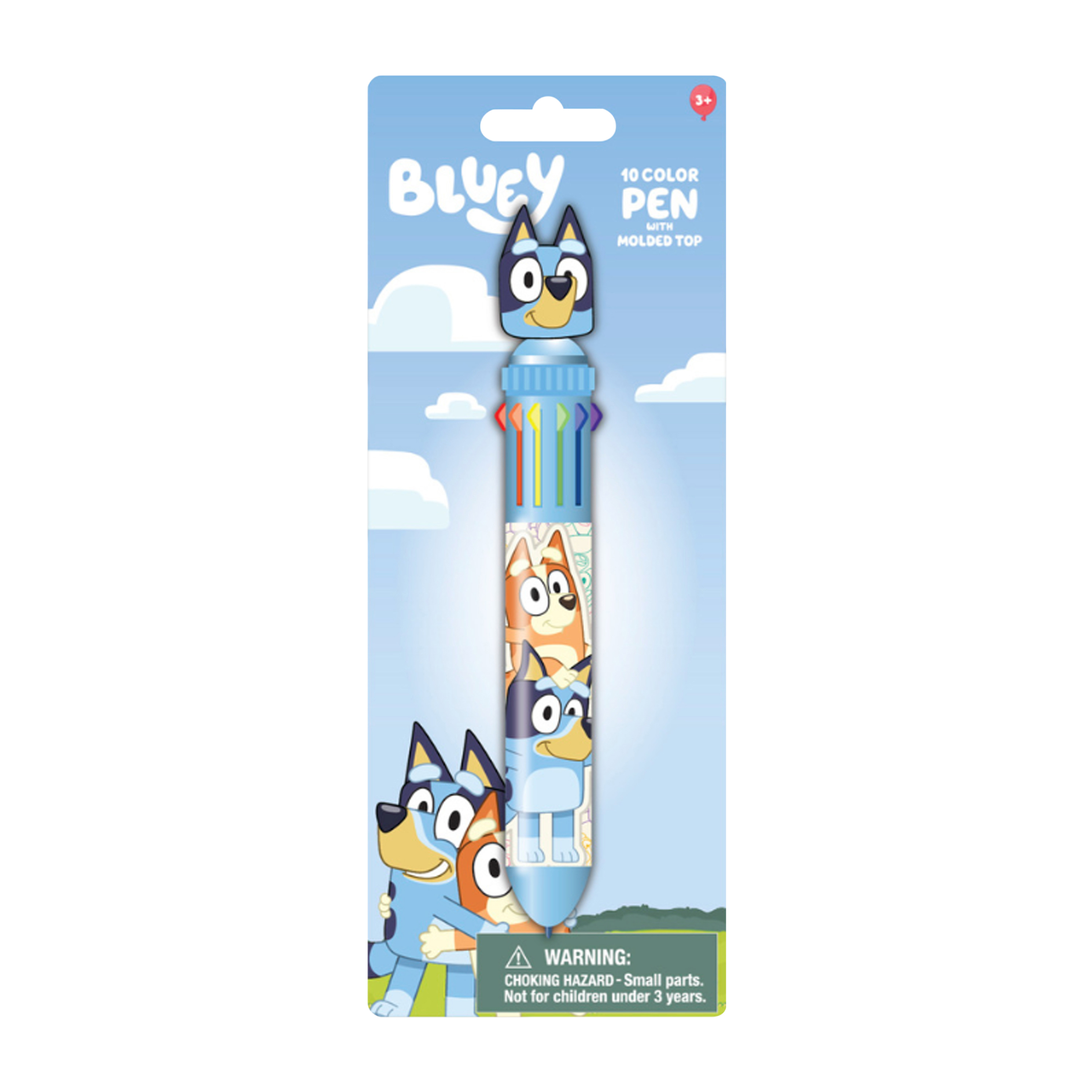 Bluey 10 Color Pen With Molded Top