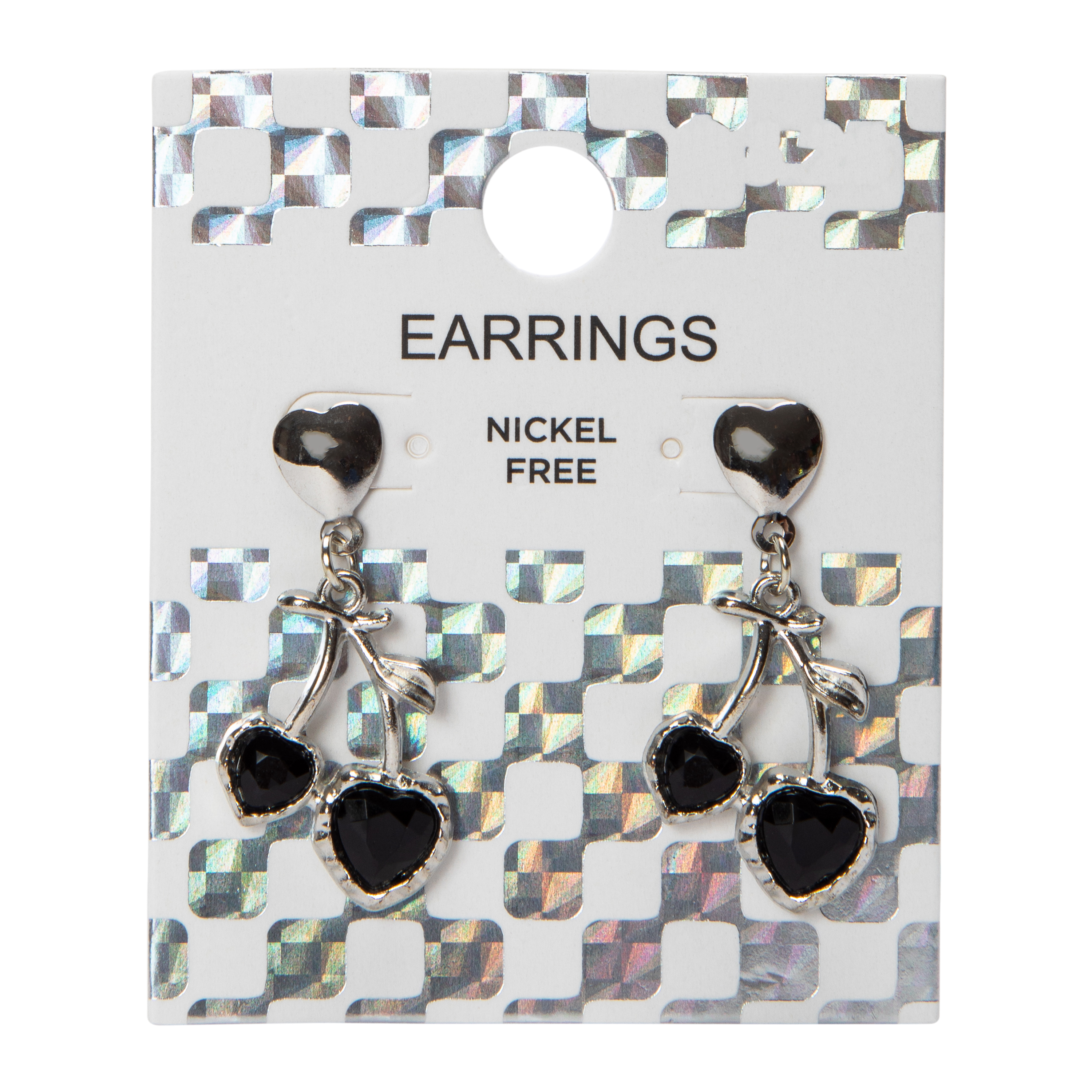 Black Cherry Heart Earrings