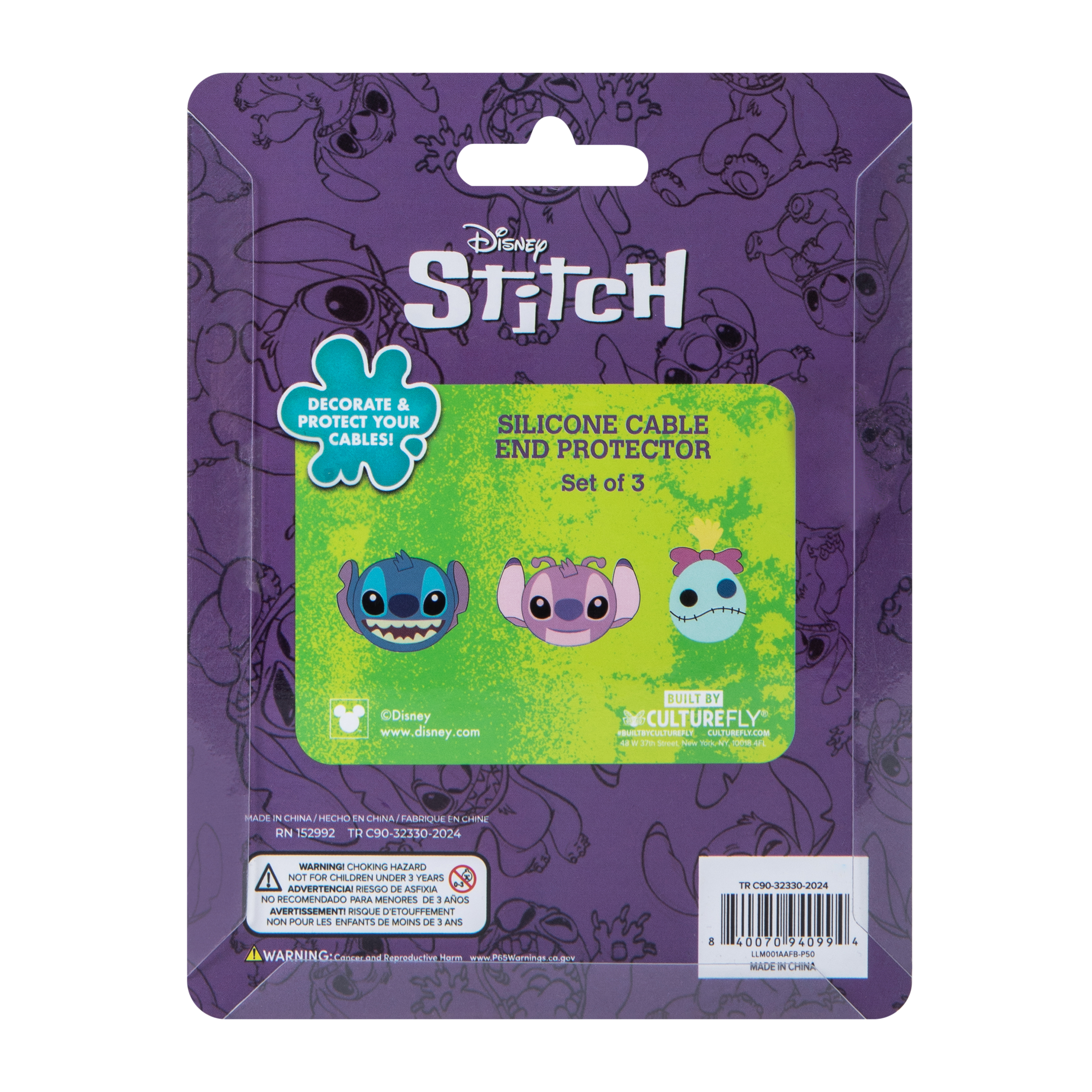 Disney Stitch Cable End Protectors