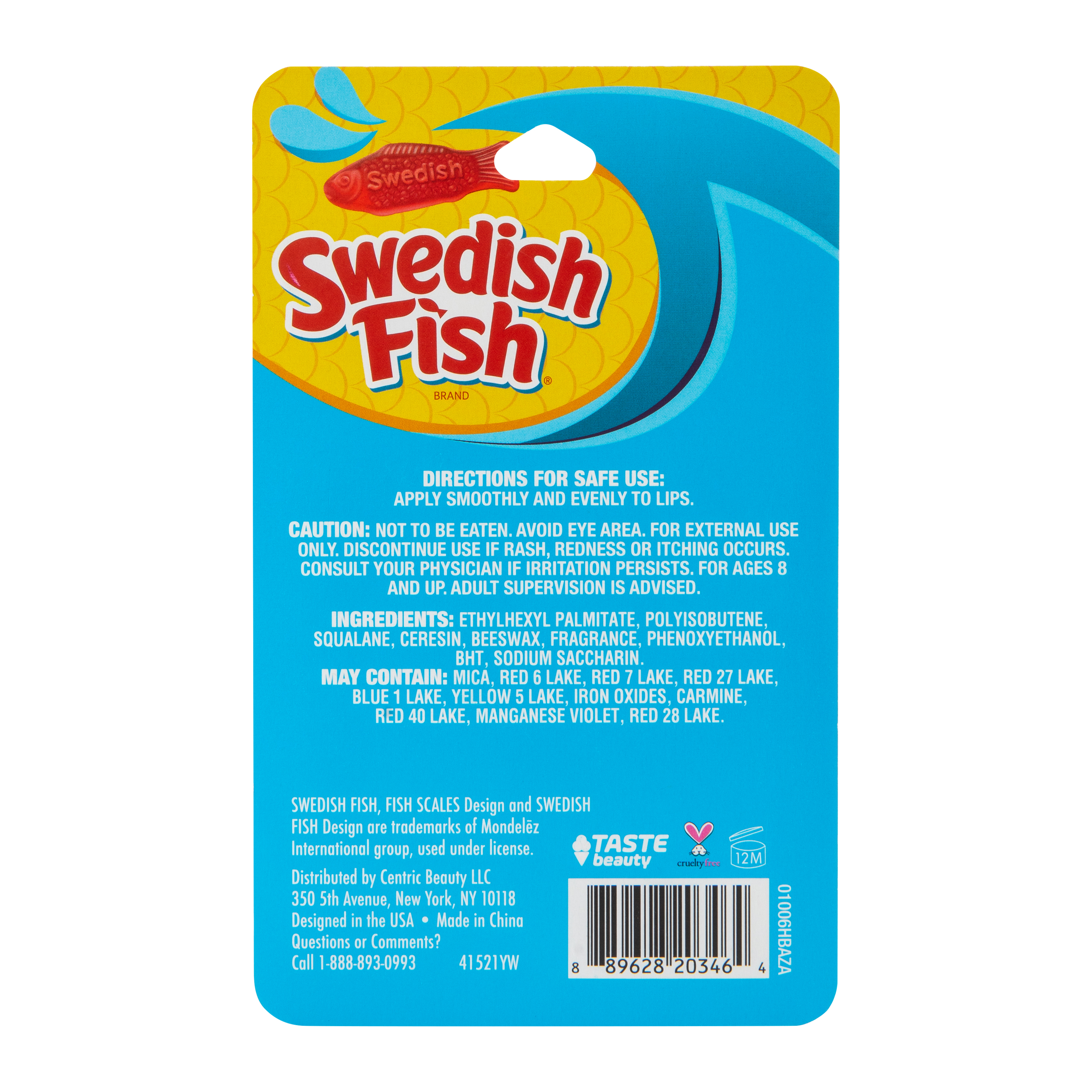 Swedish Fish® Flavored Lip Balm & Keychain 0.12oz