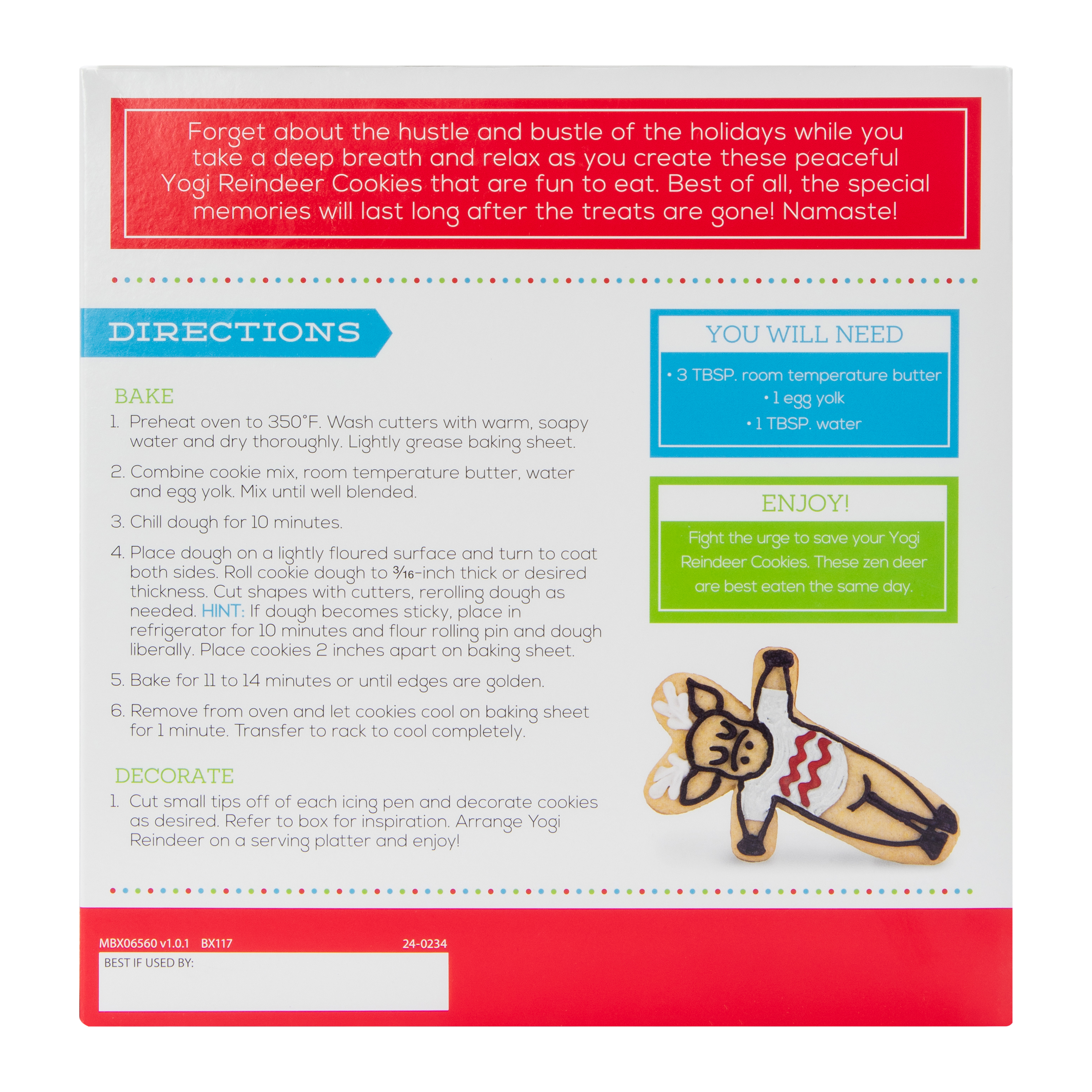 Crafty Cooking Kits® Yogi Reindeer Sugar Cookie Mix Kit