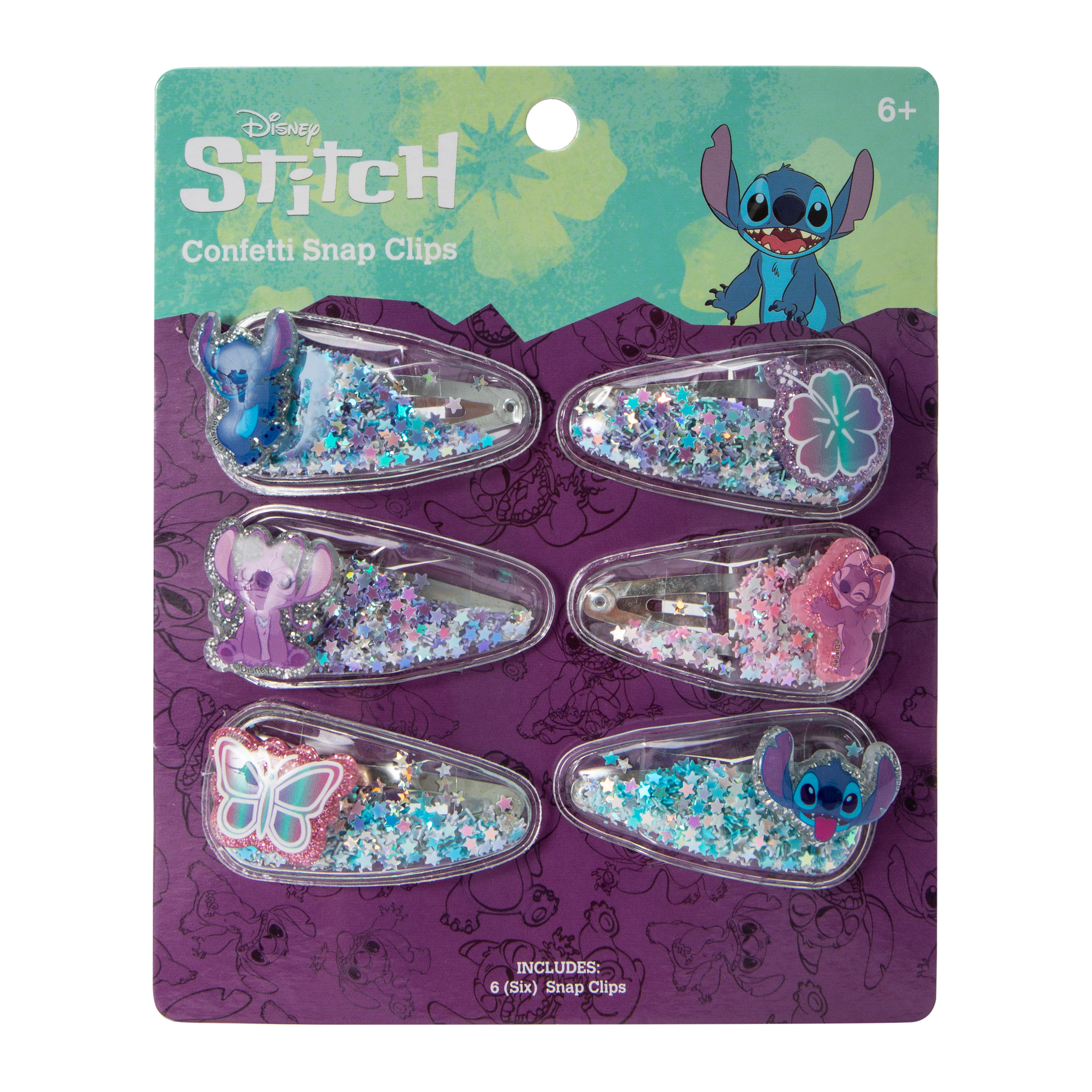 Disney Confetti Snap Clips 6-Count
