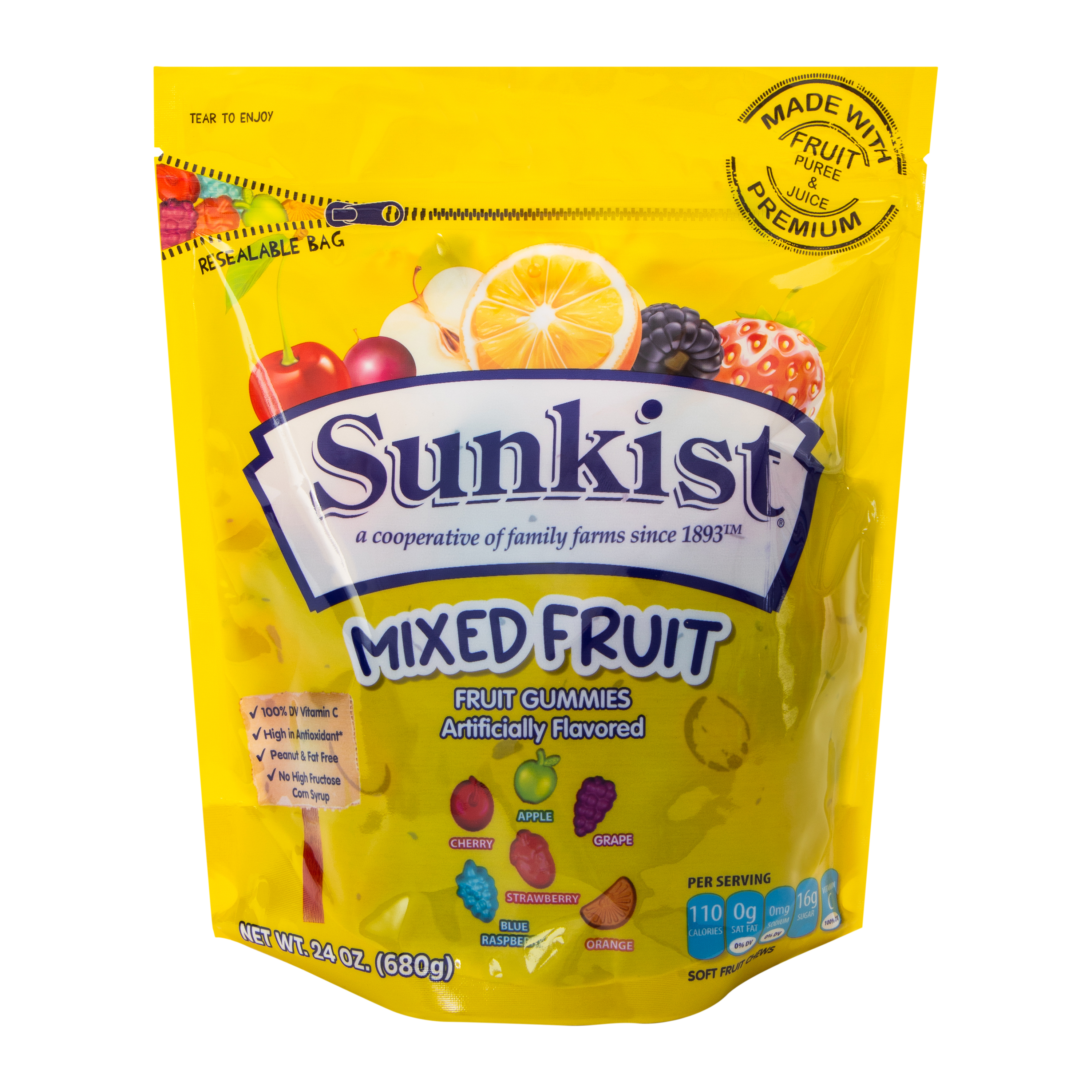 Sunkist® Mixed Fruit Gummies 24oz