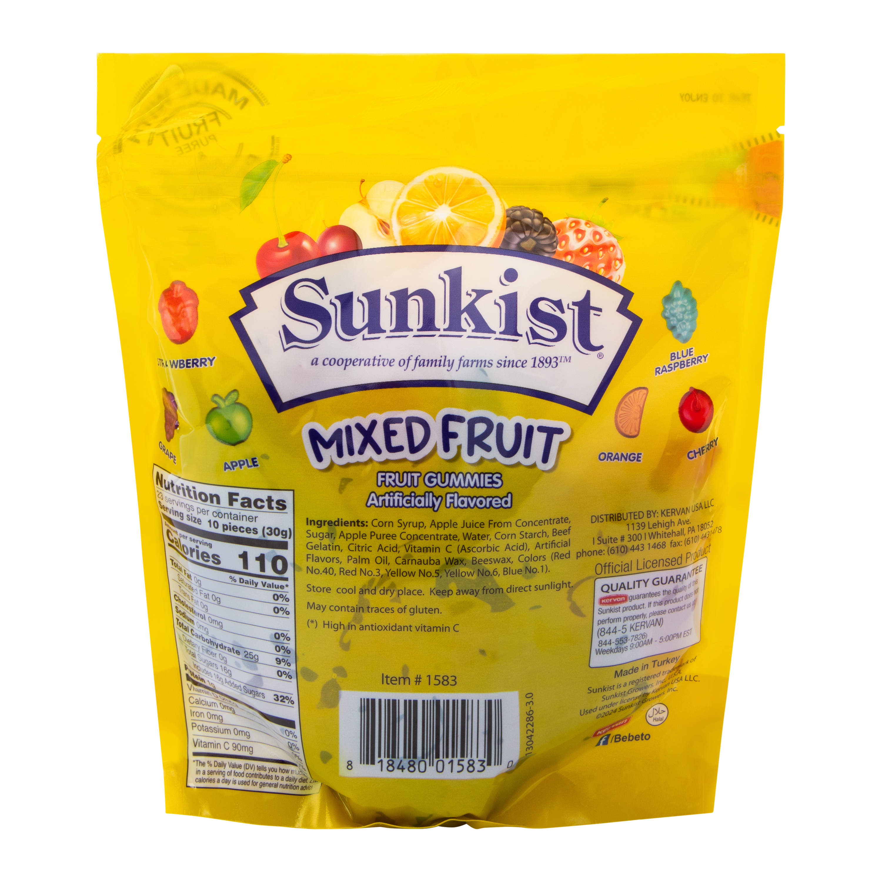 Sunkist® Mixed Fruit Gummies 24oz