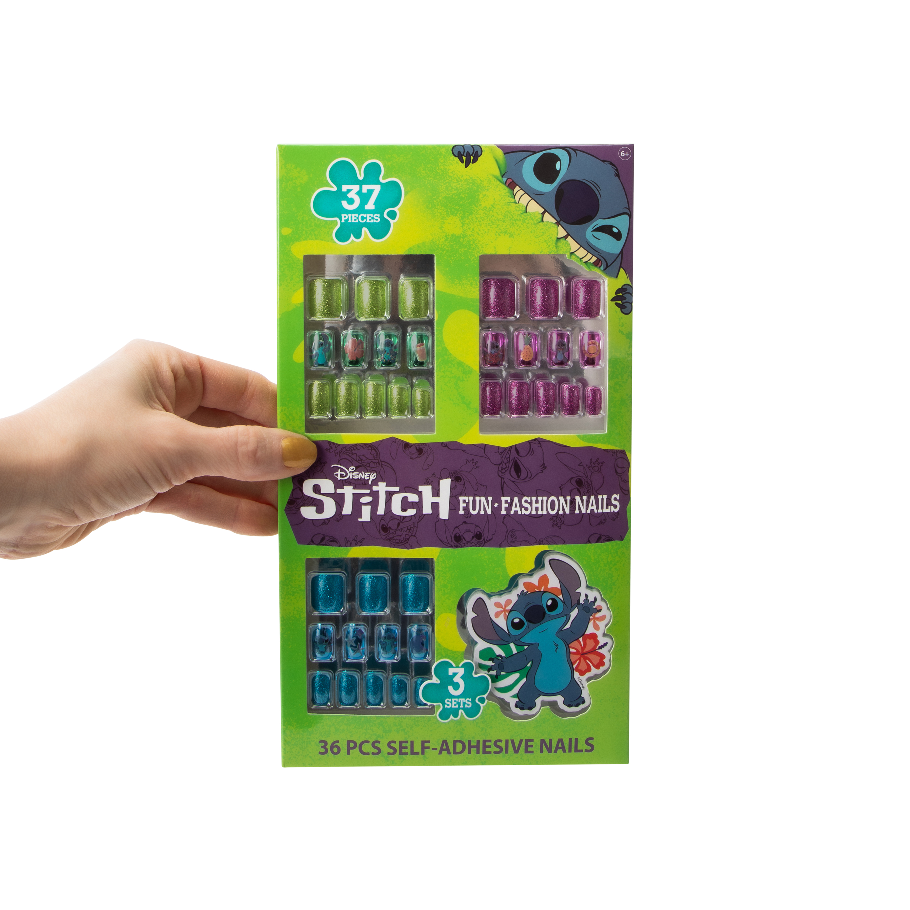 Disney Stitch Fun-Fashion Nails 36-Pieces.