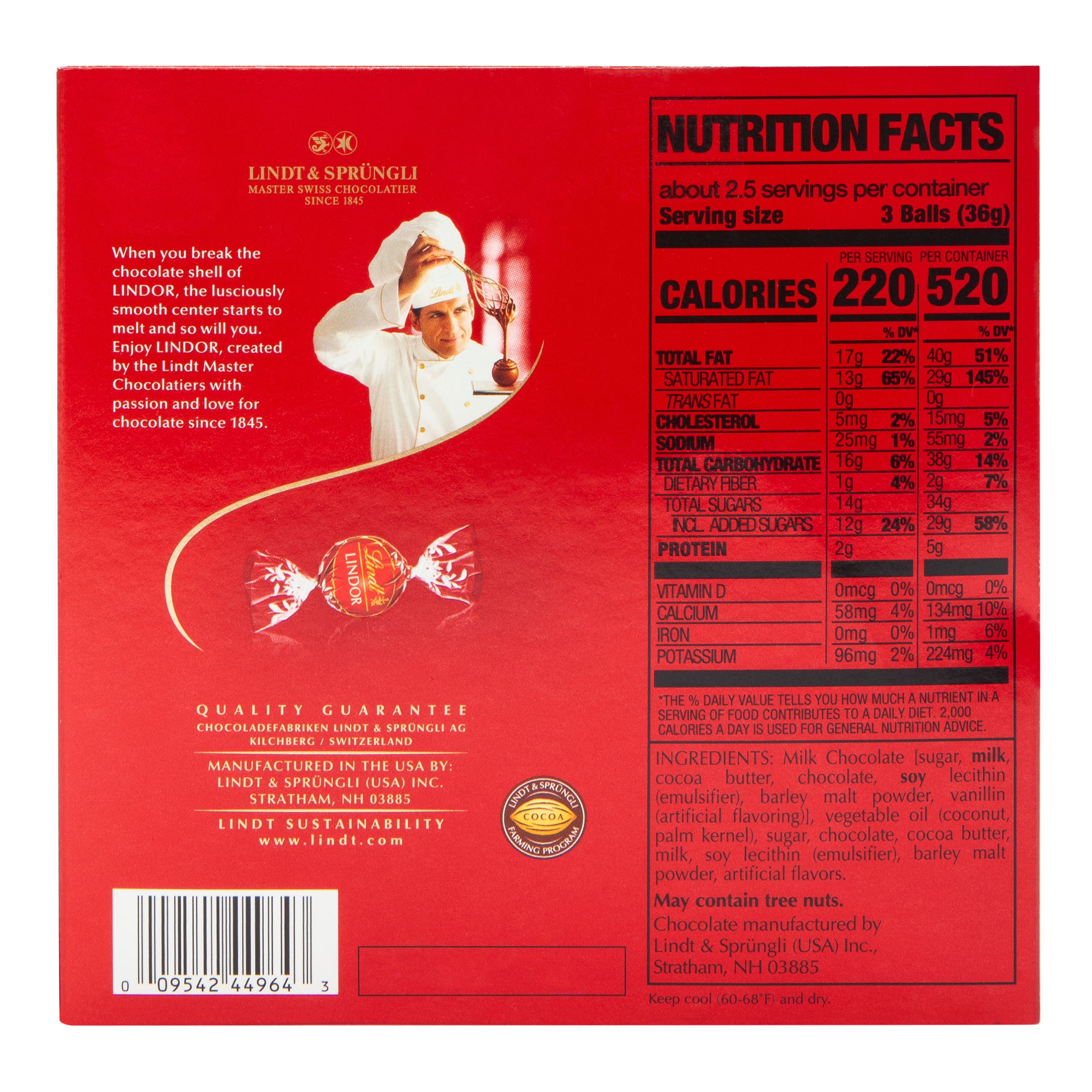 Lindt® Lindor Milk Chocolate Truffles 3oz - 7-Count