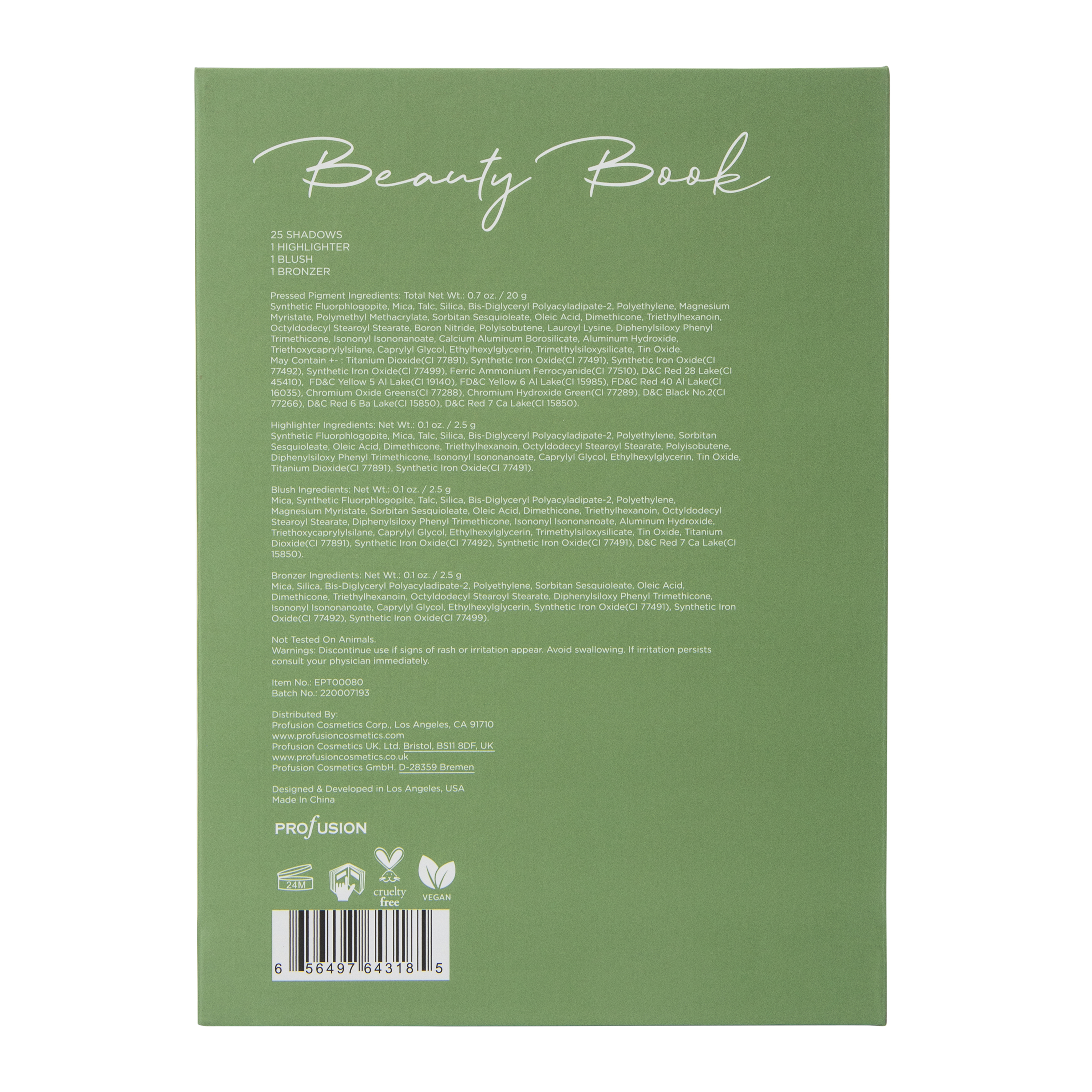 Profusion Eye & Face Beauty Book - Sage Swirls
