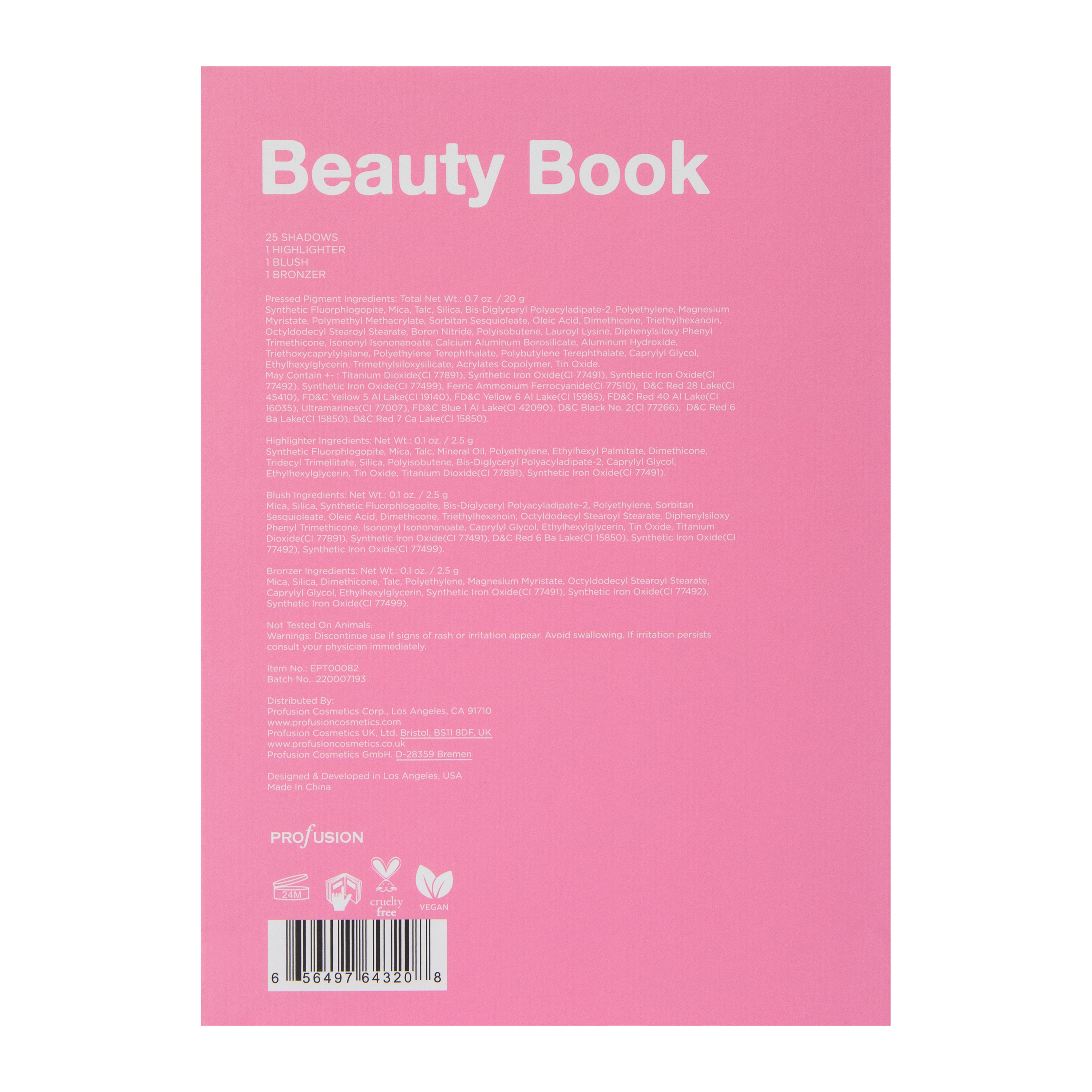 Profusion Eye & Face Beauty Book - Butterflies