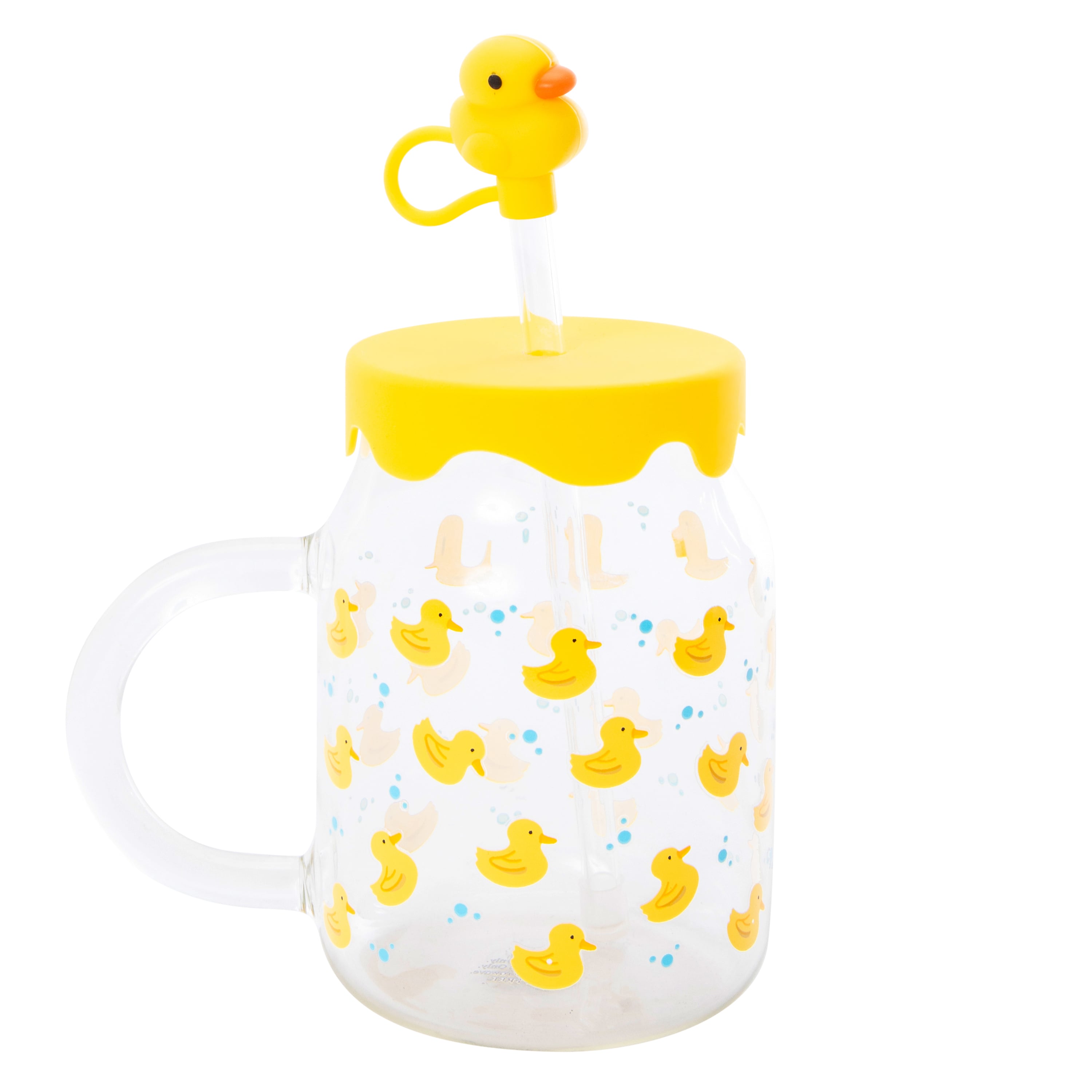 Novelty Glass Sipper With Lid & Straw Topper 20oz | Five Below