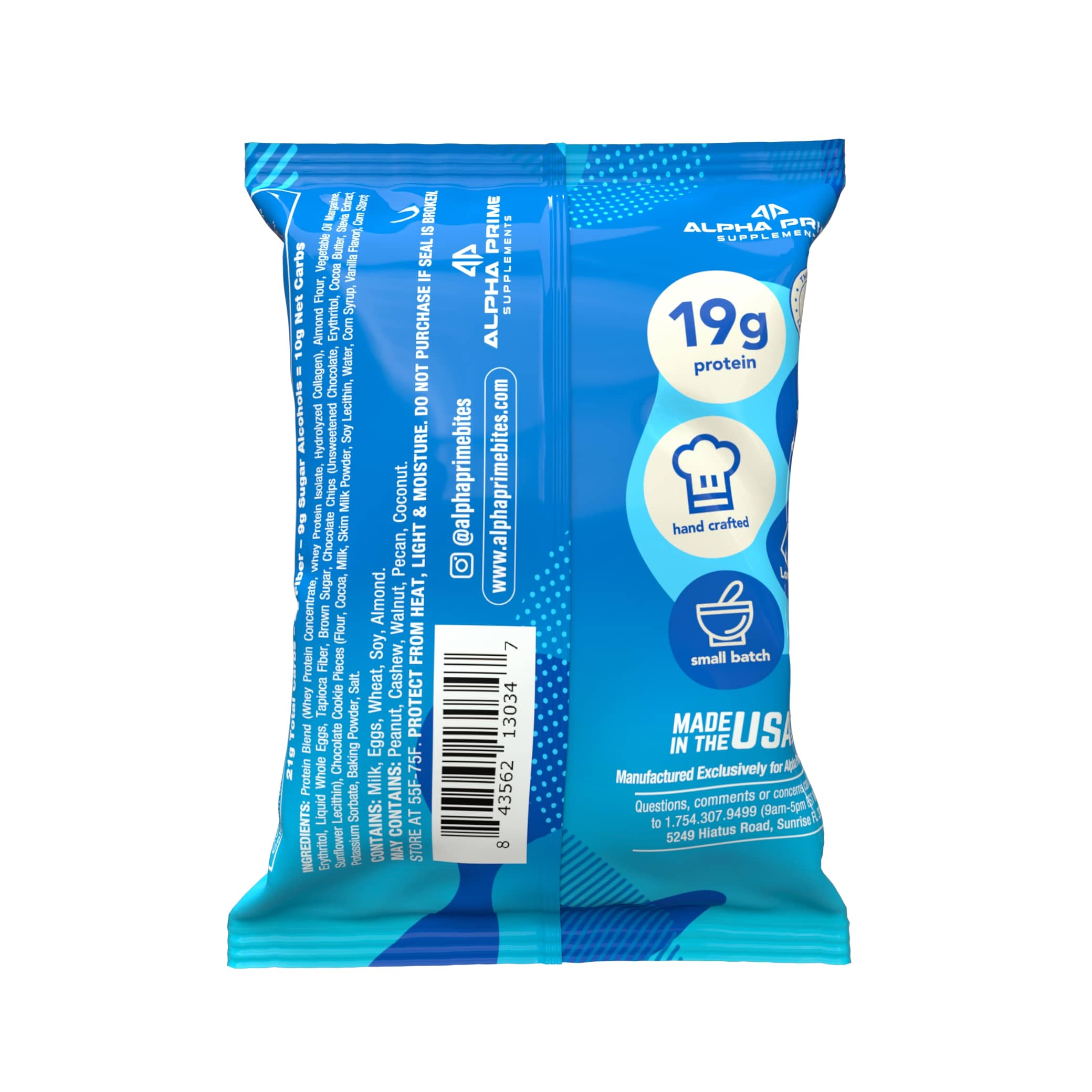 Prime Bites® Protein Brownie 2.29oz - Chocolate Cookie Monster