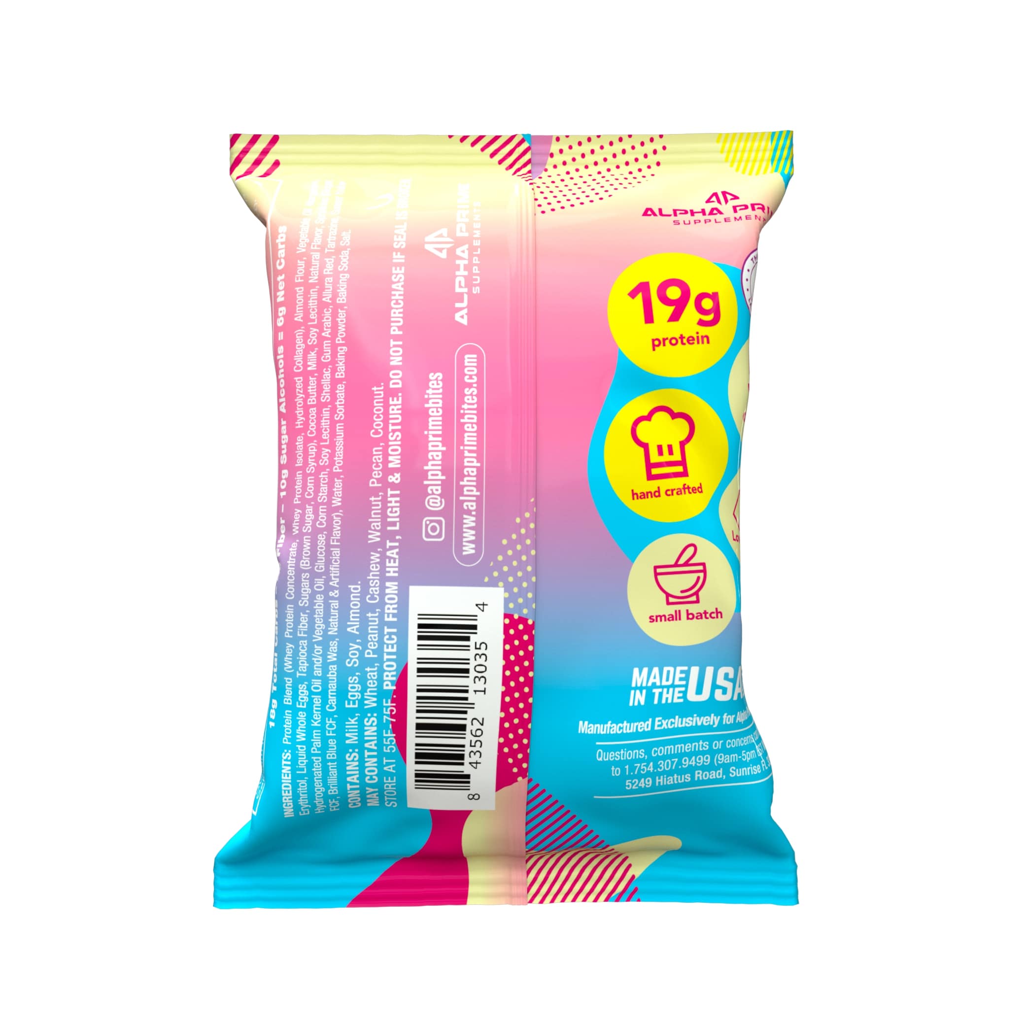 Prime Bites® Protein Brownie 2.29oz - Birthday Cake Blondie