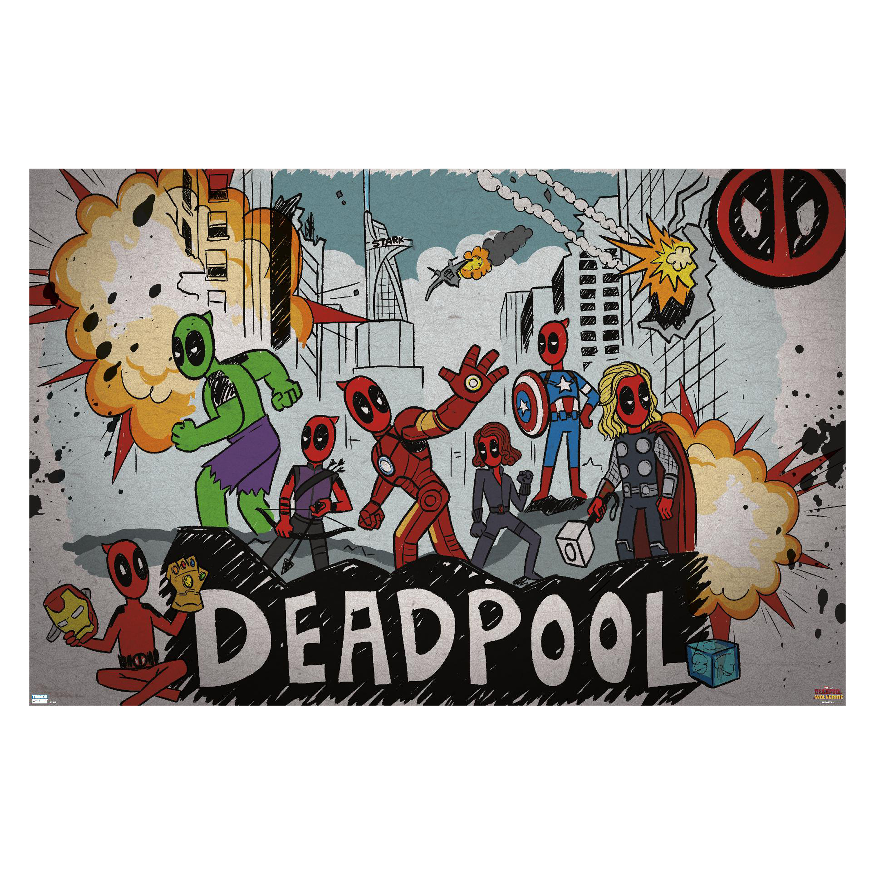 Deadpool Wall Art Poster 22.3in x 34in