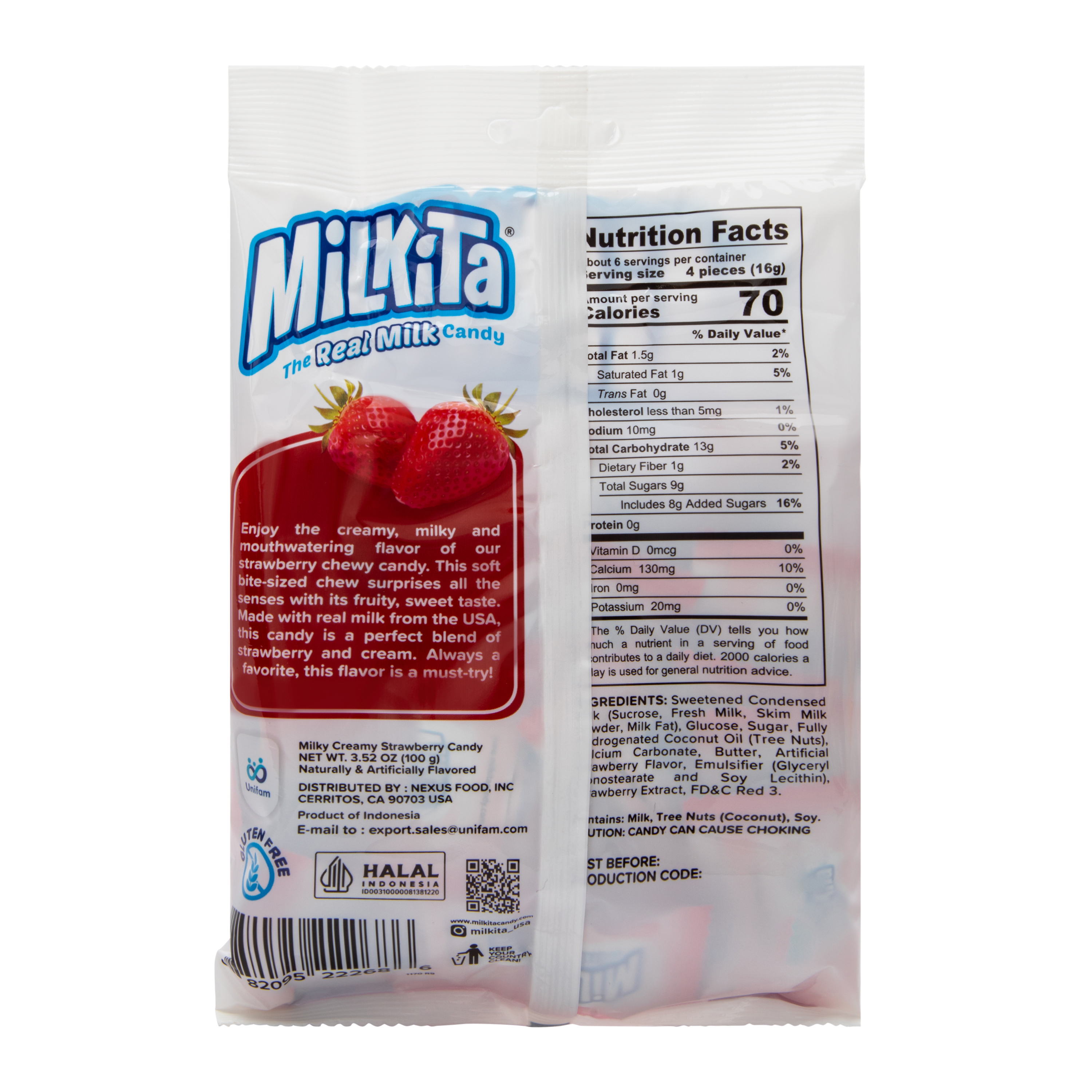 Milkita® The Real Milk Candy 3.52oz - Strawberry