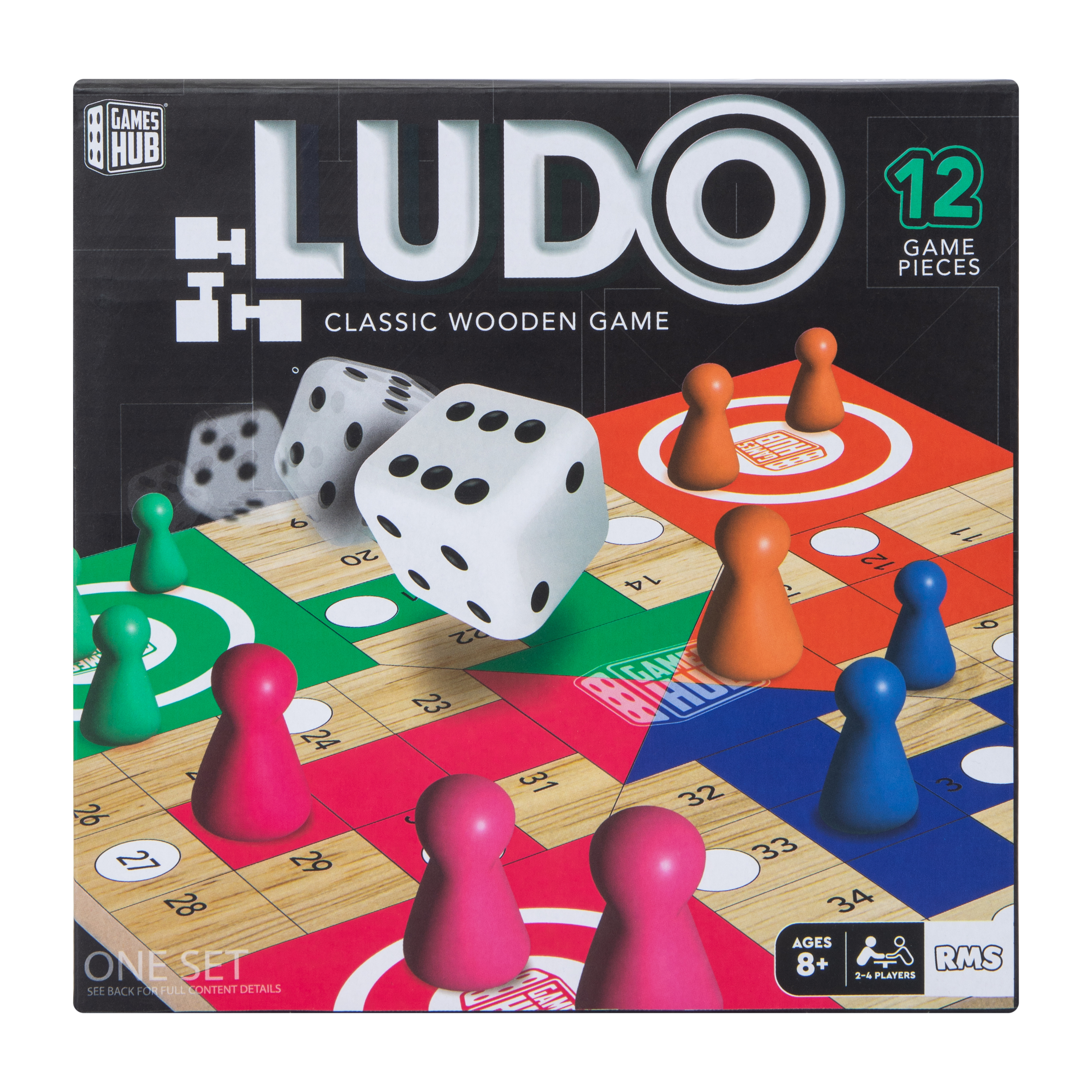 Gameshub® Ludo Classic Wooden Game