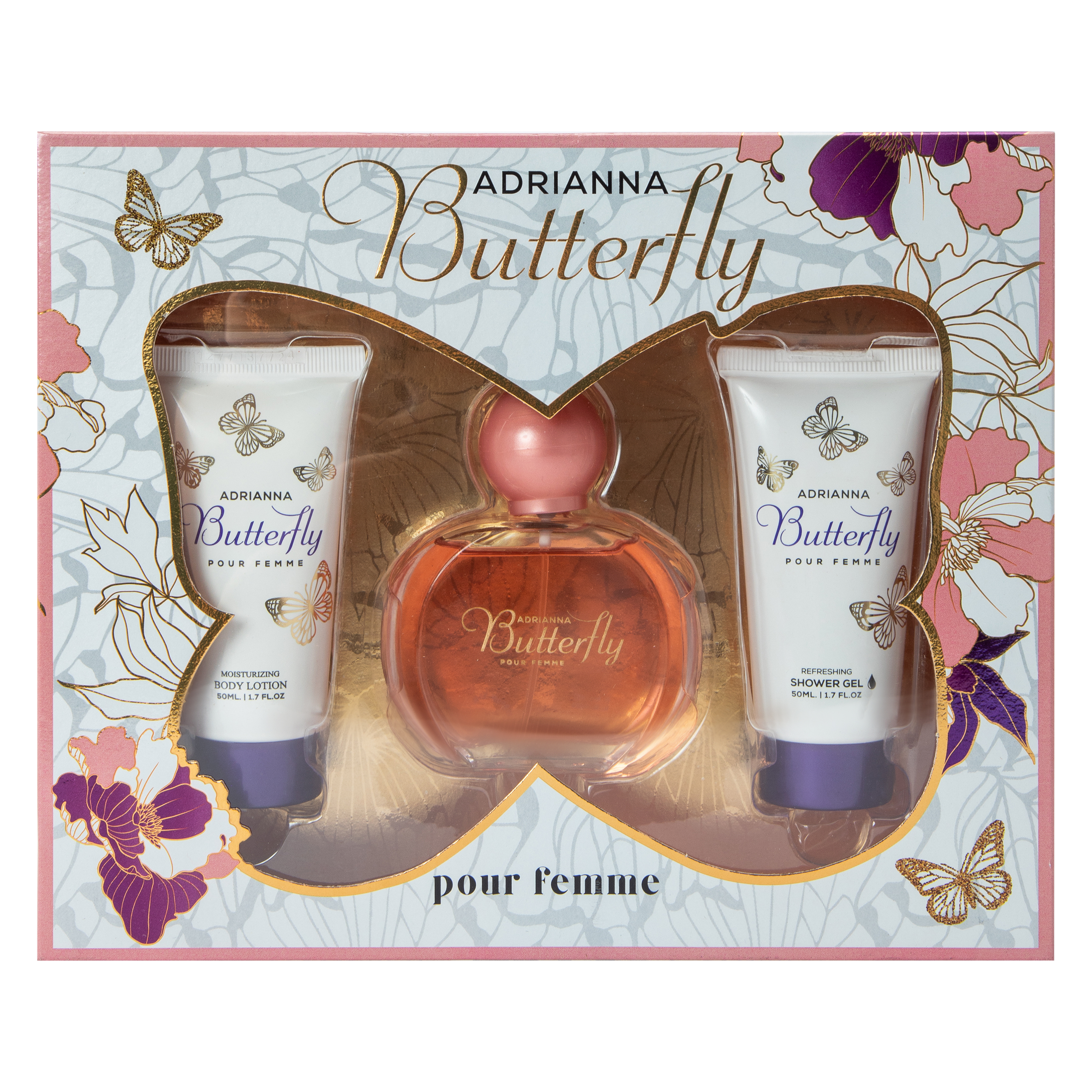 Adrianna Butterfly Pour Femme Women's Fragrance Gift Set 3-Piece