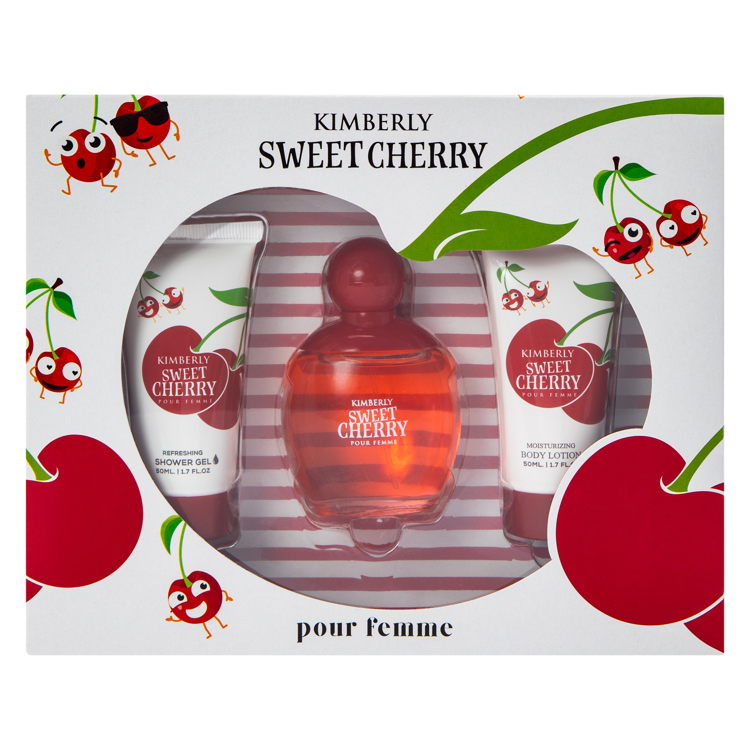 Womens Kimberly Sweet Cherry Pour Femme Fragrance Gift Set 3-Piece
