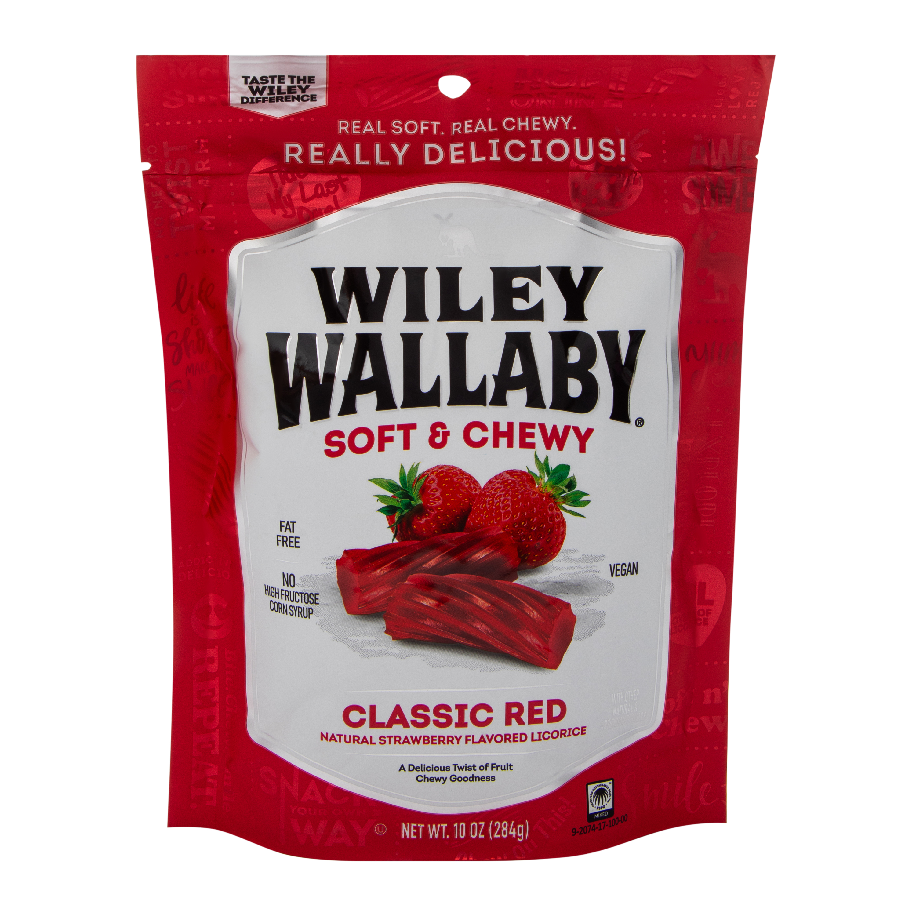 Wiley Wallaby® Strawberry Flavored Licorice 10oz - Classic Red
