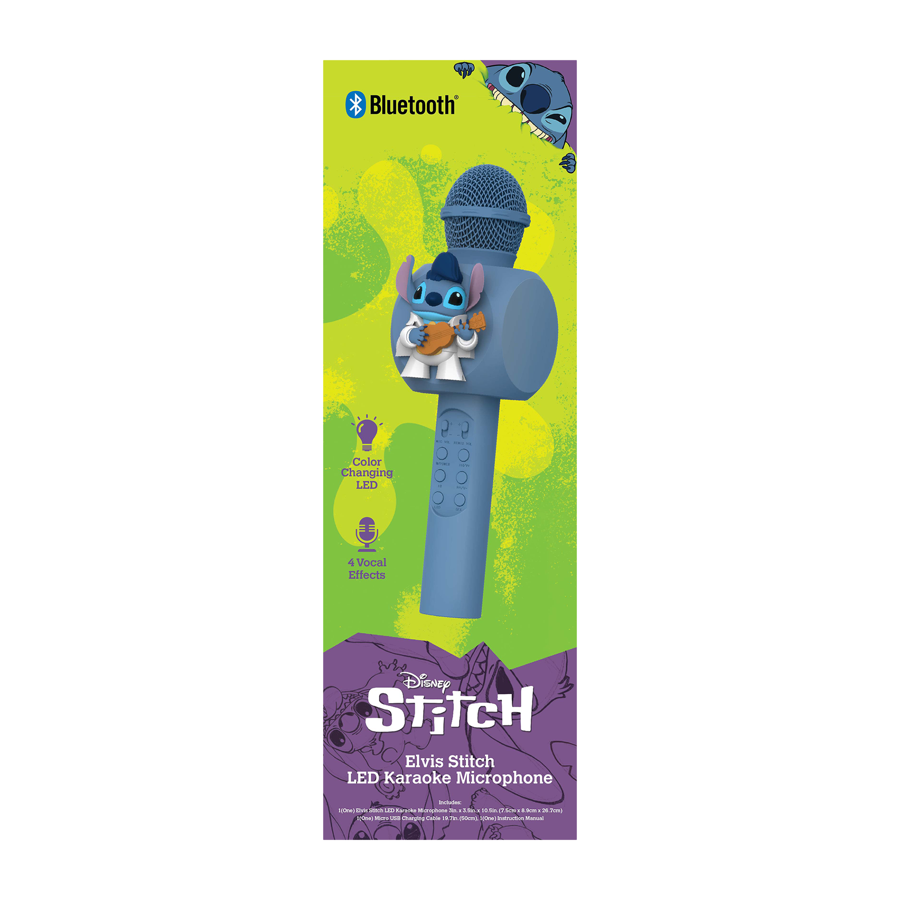 Disney Elvis Stitch LED Karaoke Microphone