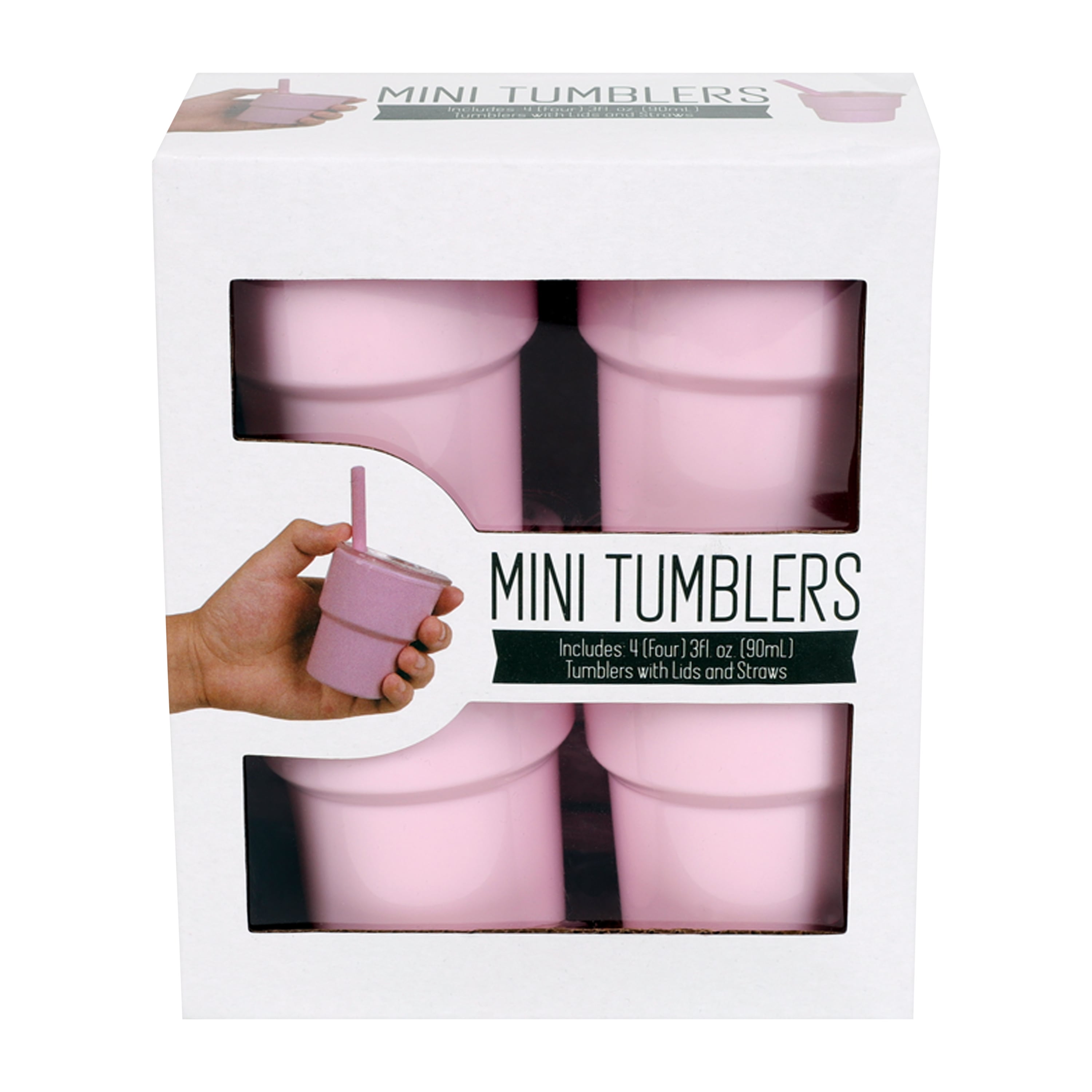 Mini Tumblers With Lids & Straws 3oz 4-Pack | Five Below