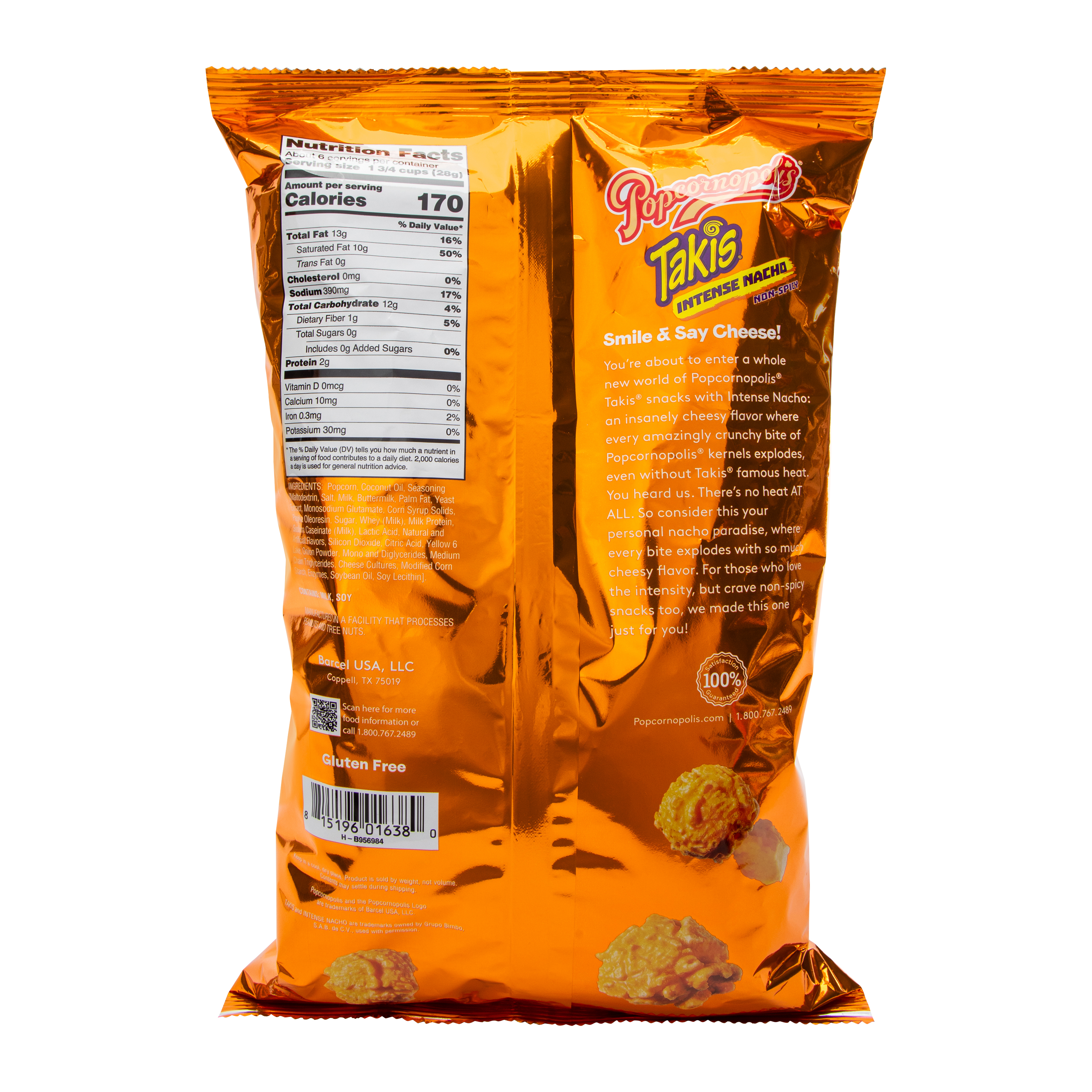 Popcornopolis® x Takis® Popcorn 6oz - Non-Spicy Intense Nacho