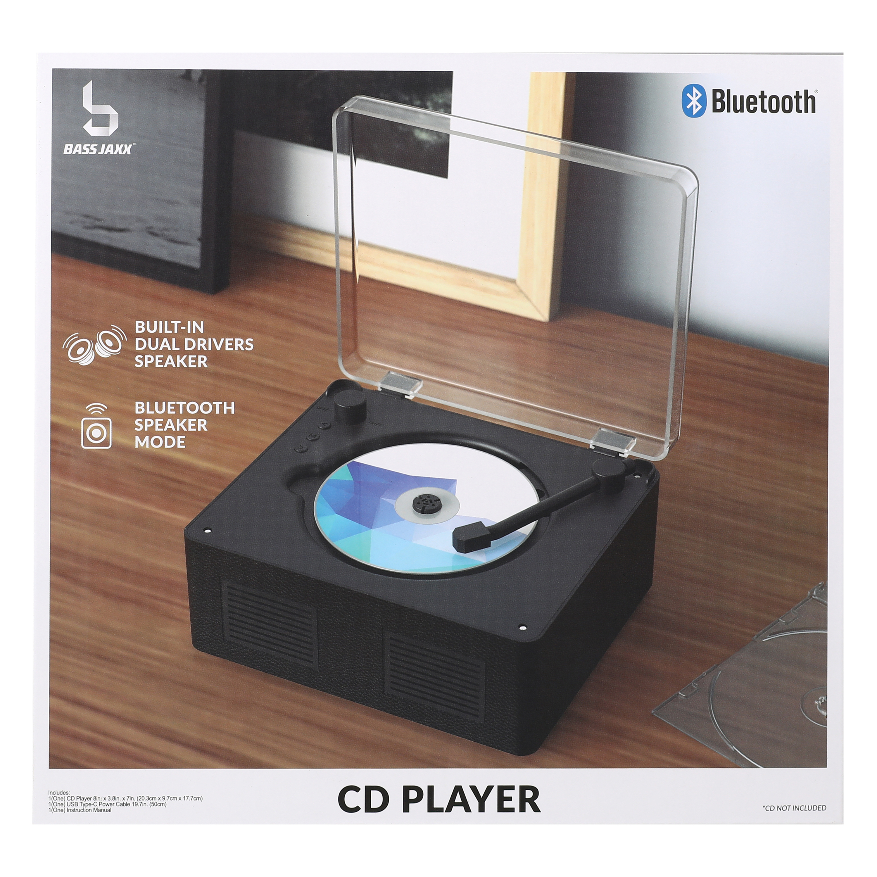 Bass Jaxx™ CD Player With Bluetooth® Compatibility