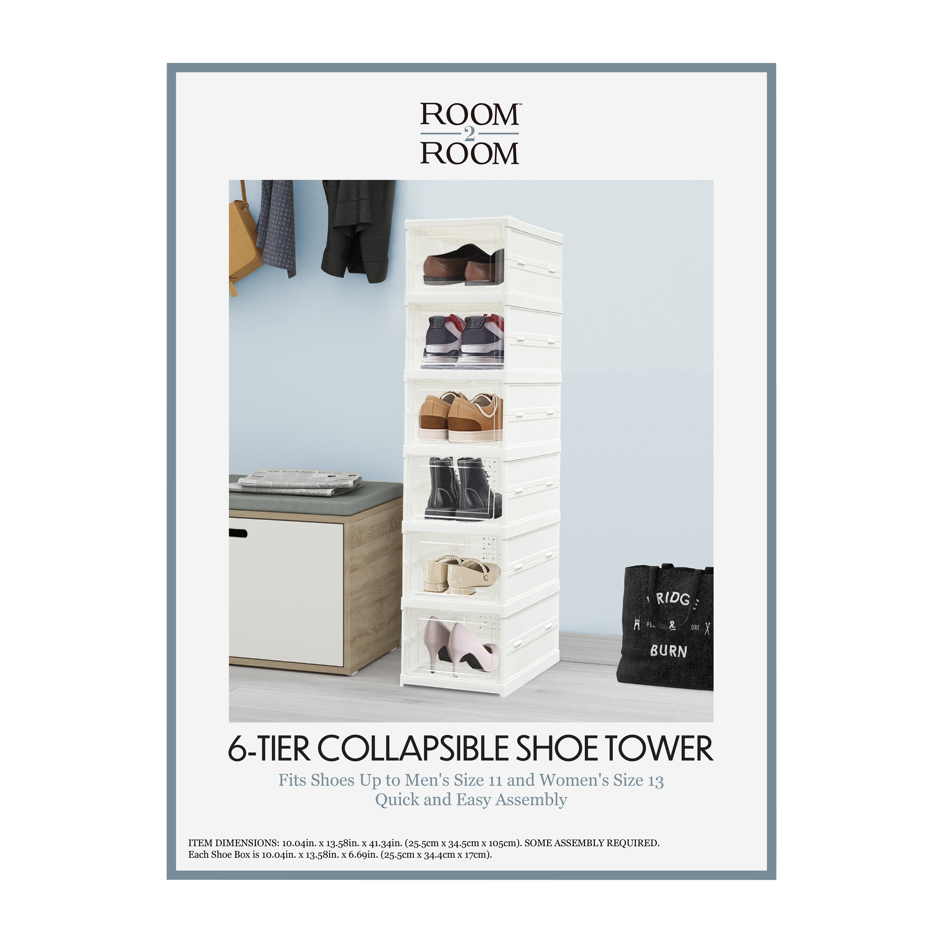 6-Tier Collapsible Shoe Tower