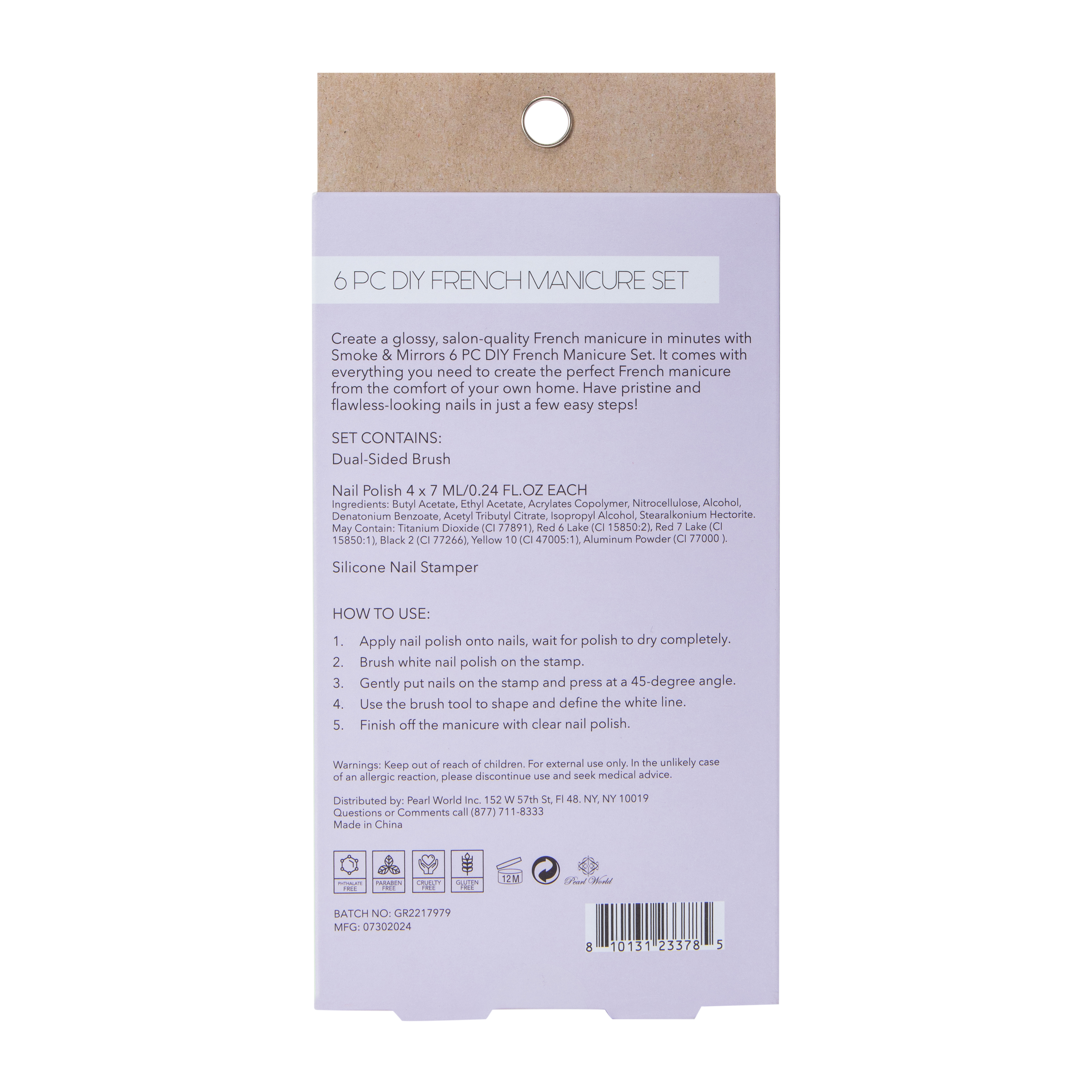 Kit Manicura Francesa DIY Smoke & Mirrors 6 Pzas Unas de Salon en Casa RD 6