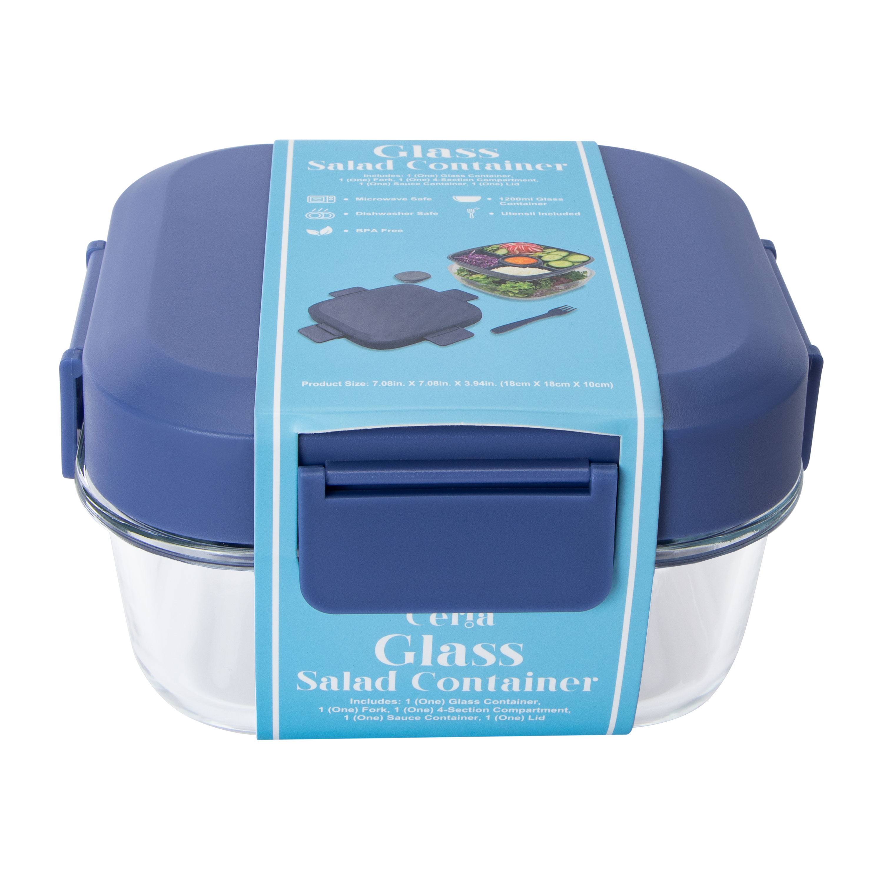 Glass Salad Container