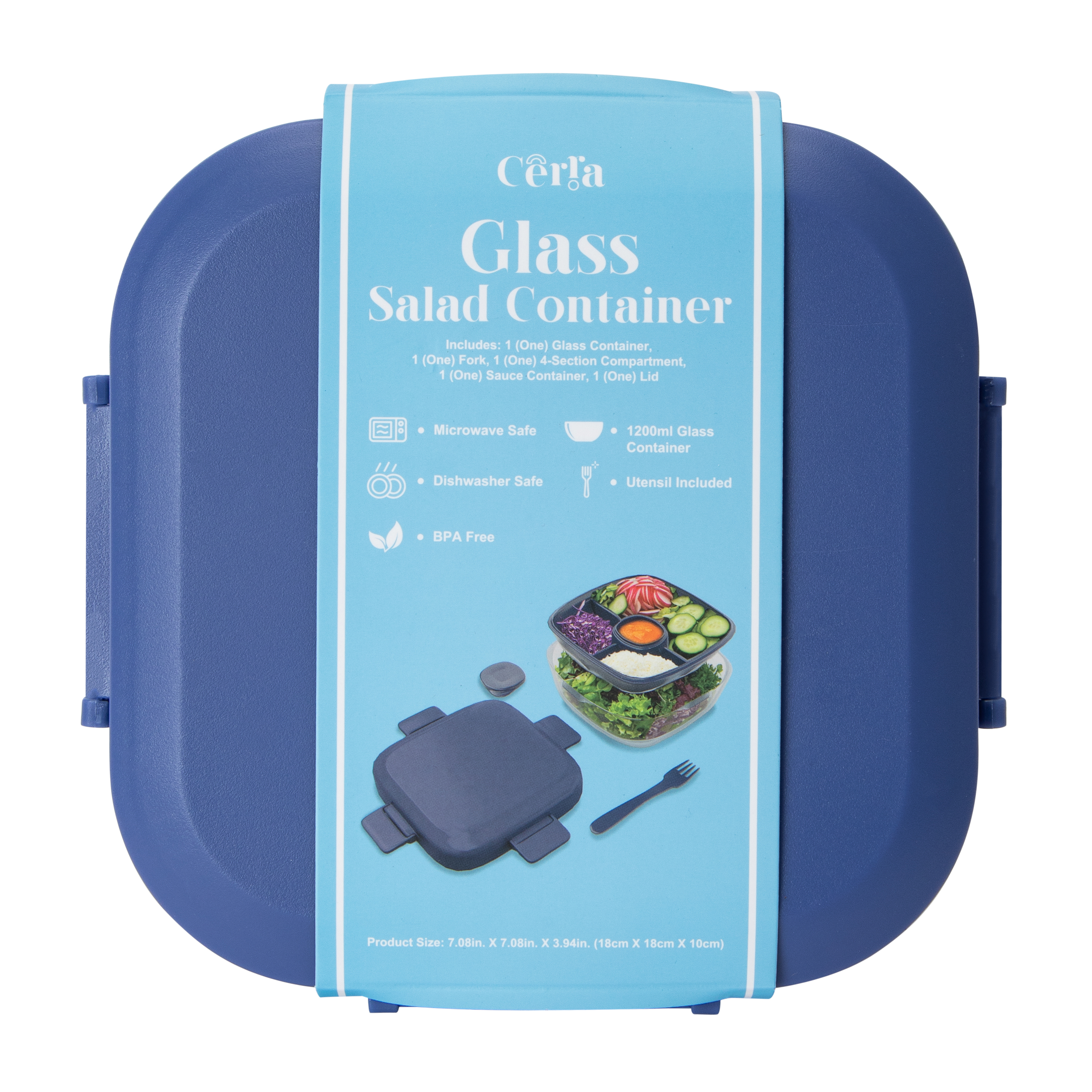 Glass Salad Container