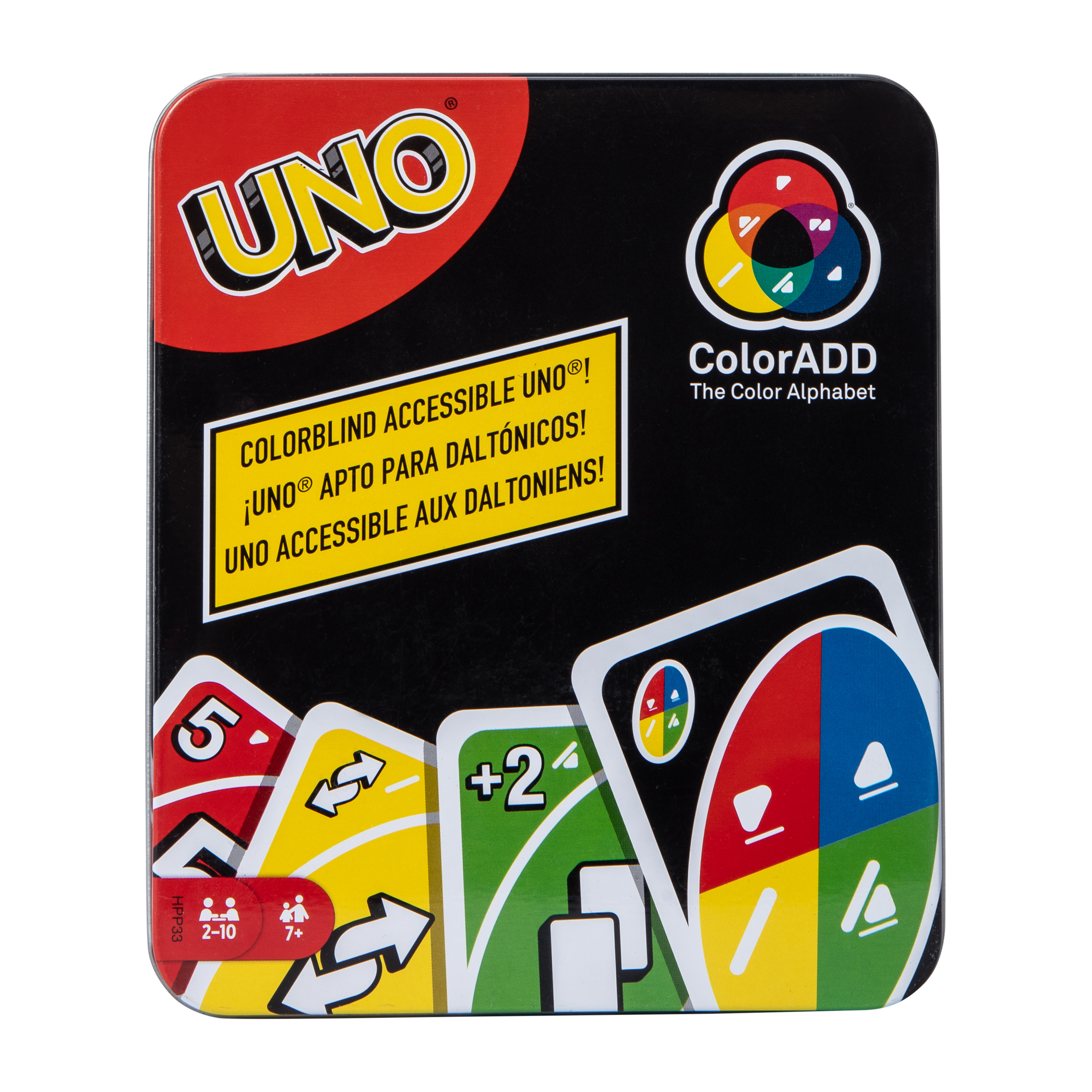 Uno® Colorblind Accessible Playing Cards Tin