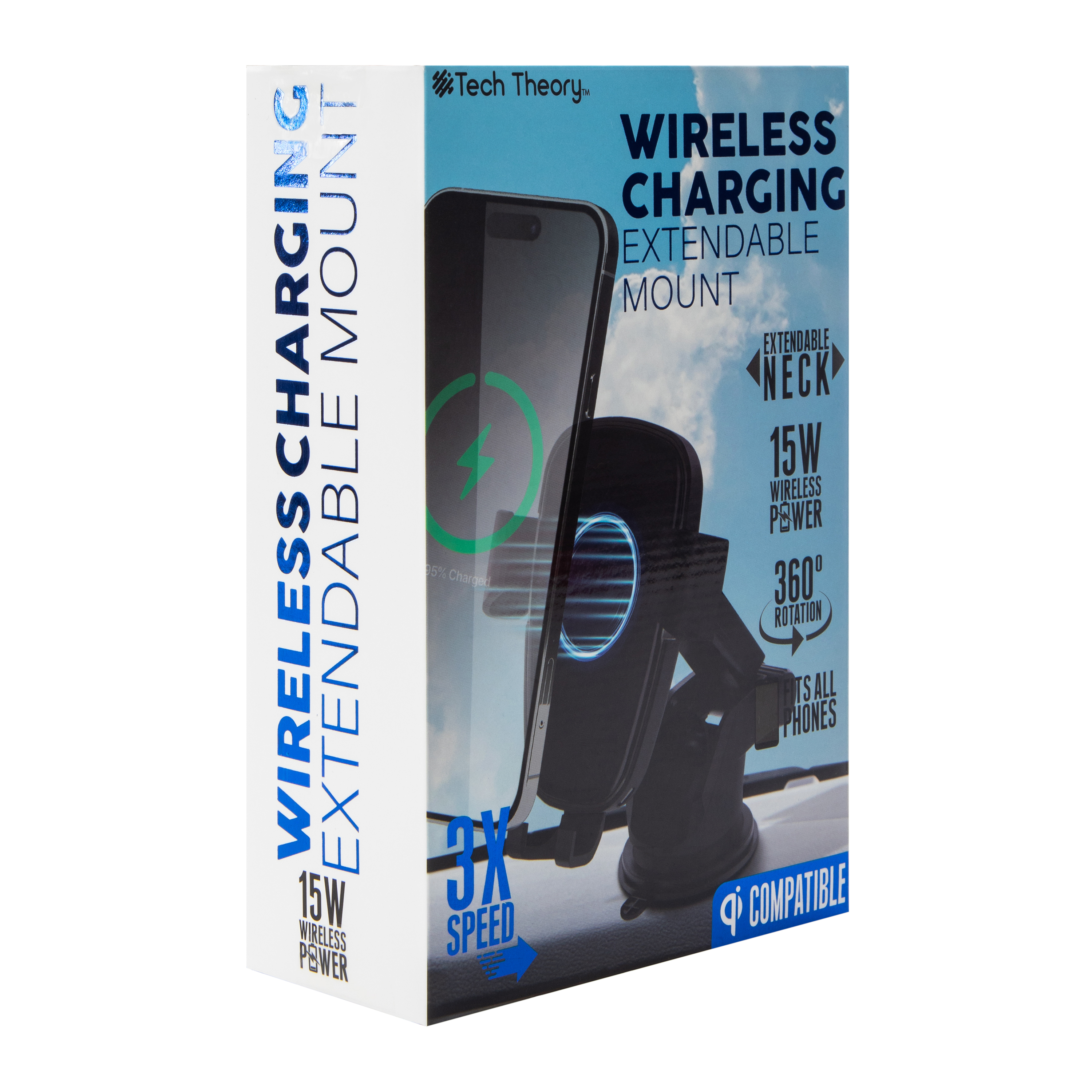 Tech Theory™ Wireless Charging Extendable Mount
