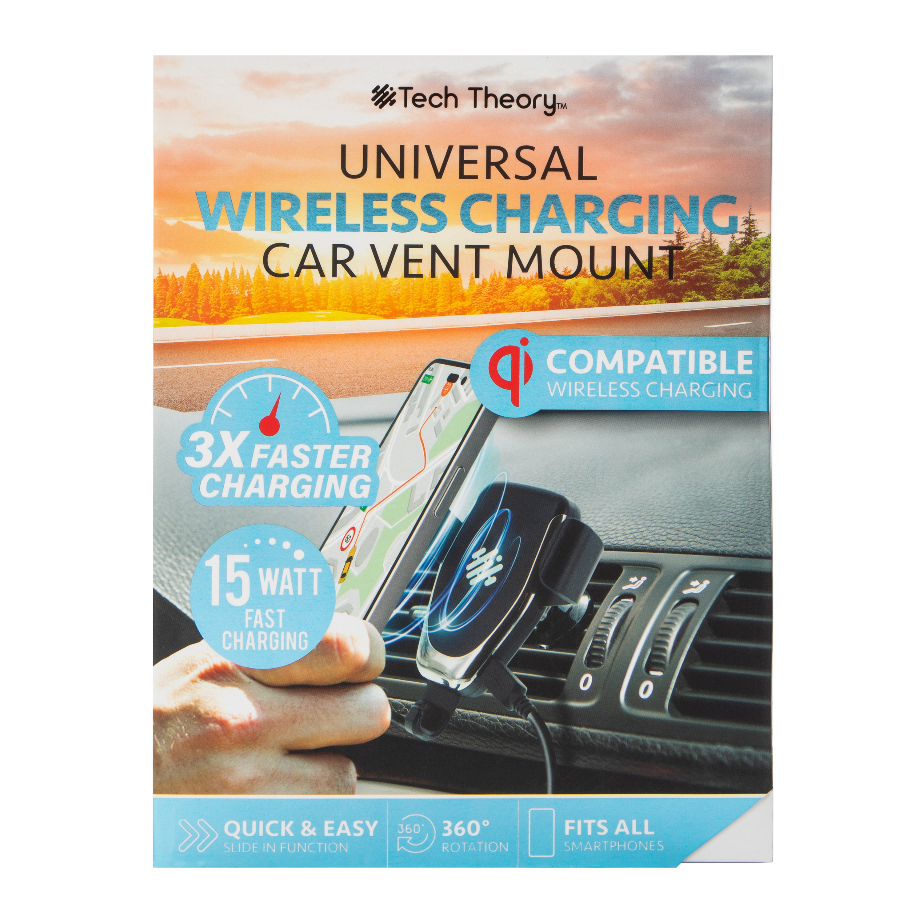 Tech Theory™ Universal Wireless Charging Car Vent Mount