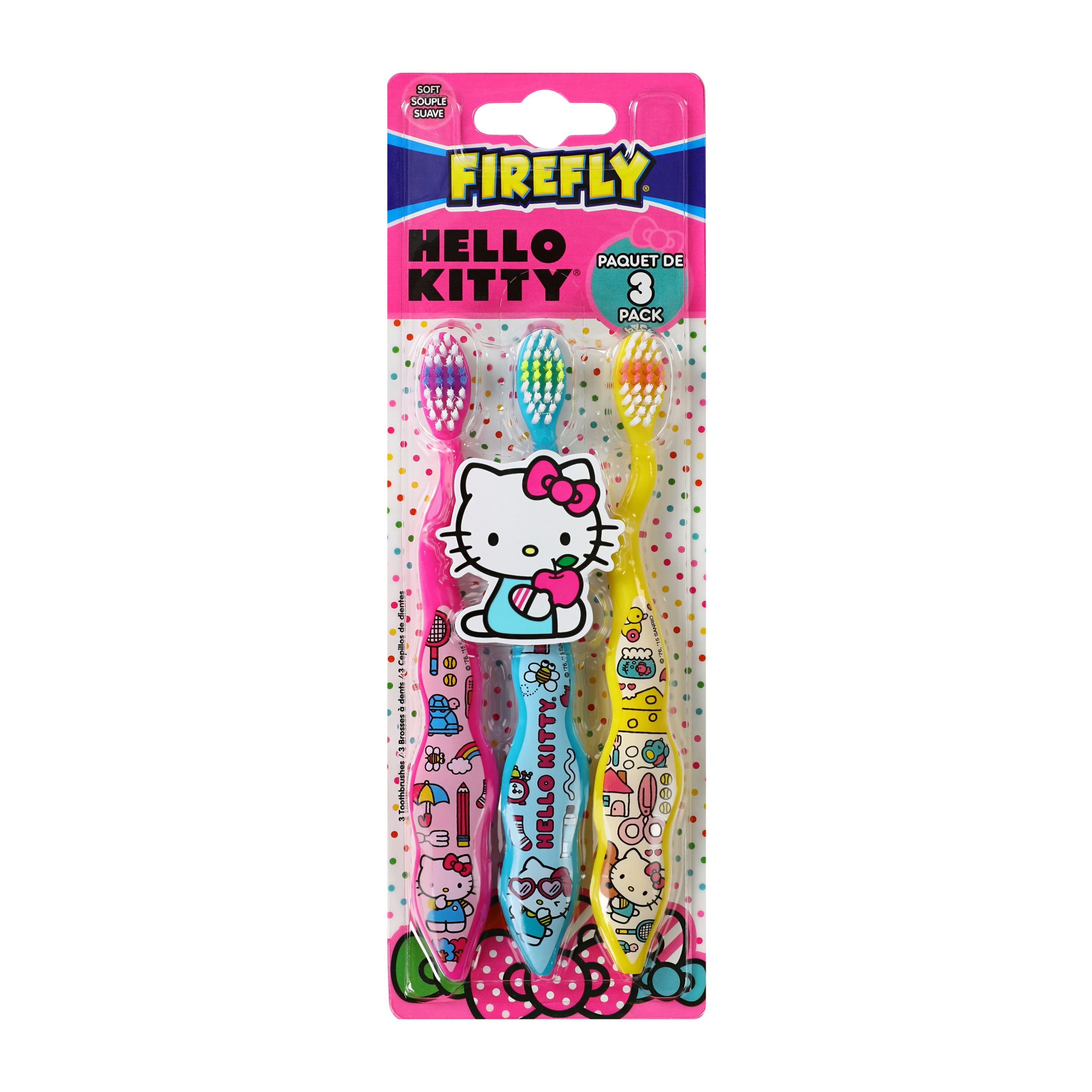 Hello Kitty Kids Toothbrush Set 3-Pack