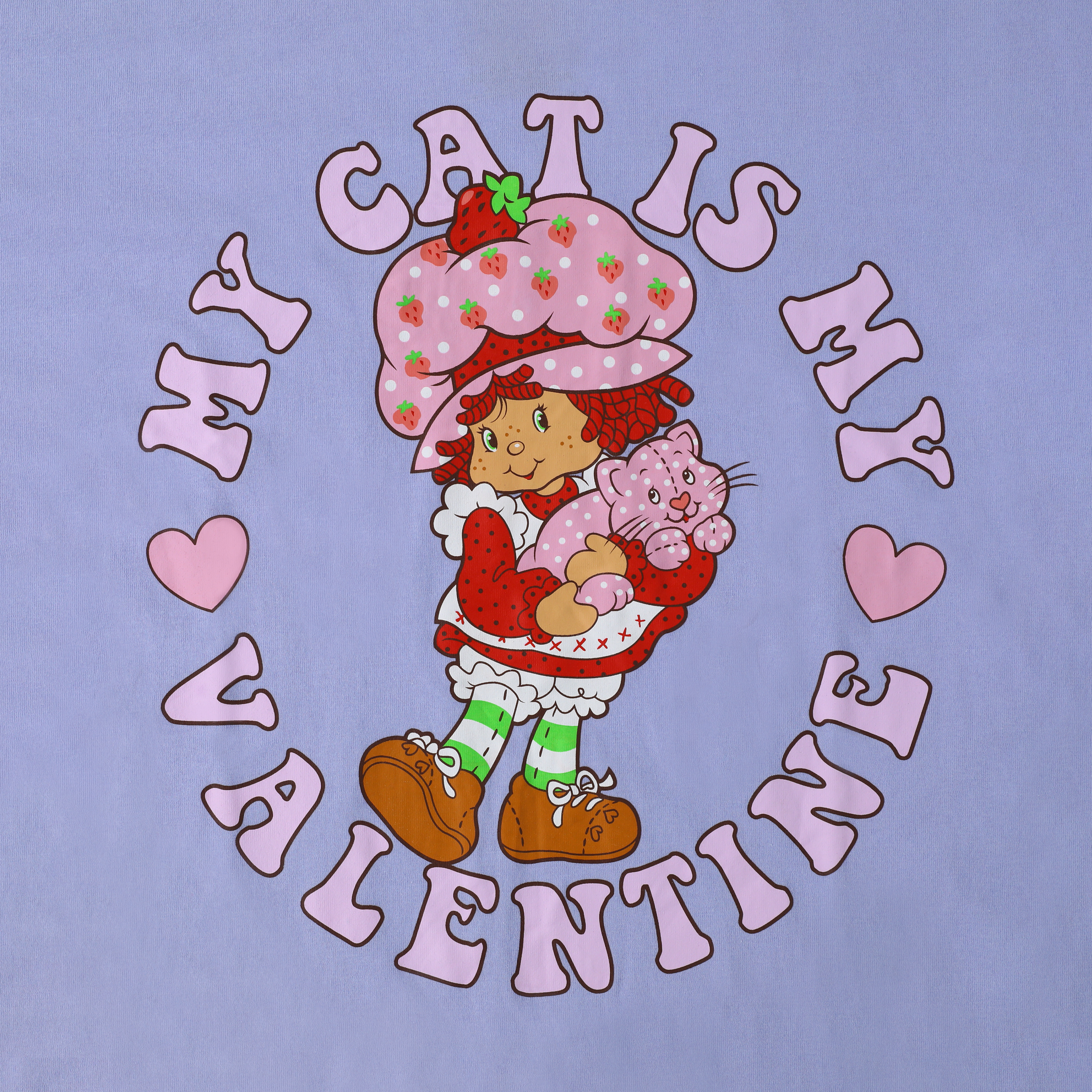 Strawberry Shortcake Valentine Cat Graphic Tee