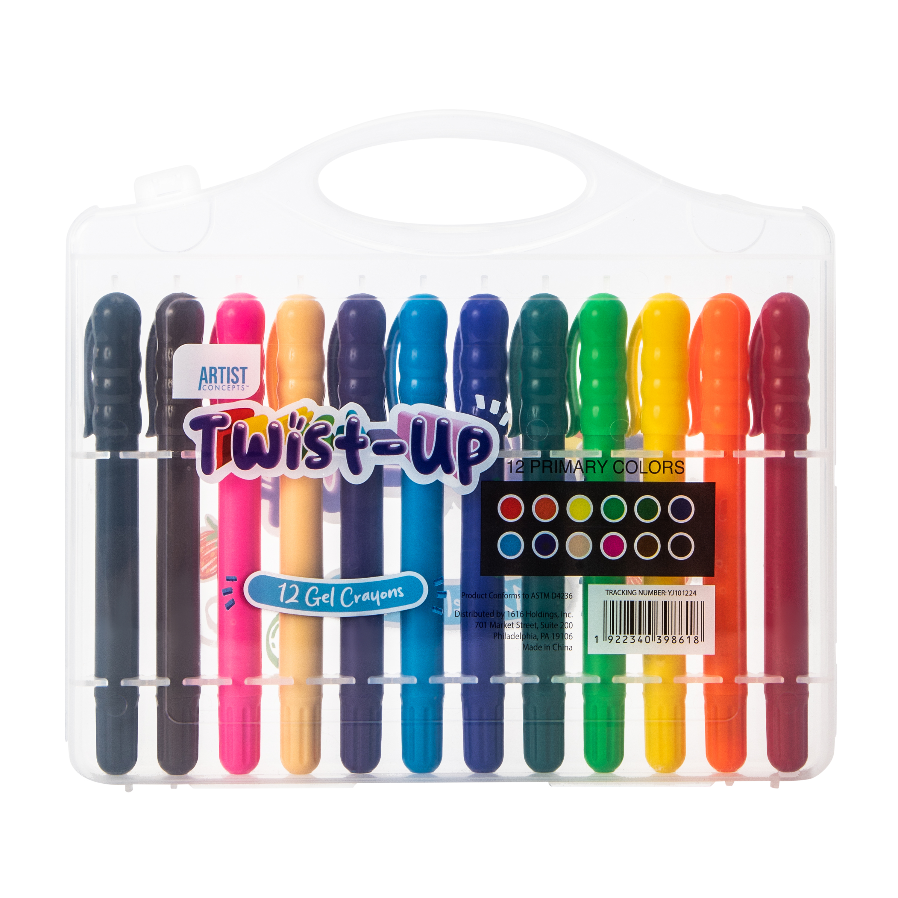 Artist Concepts™ Twist-Up Gel Crayons 12-Count
