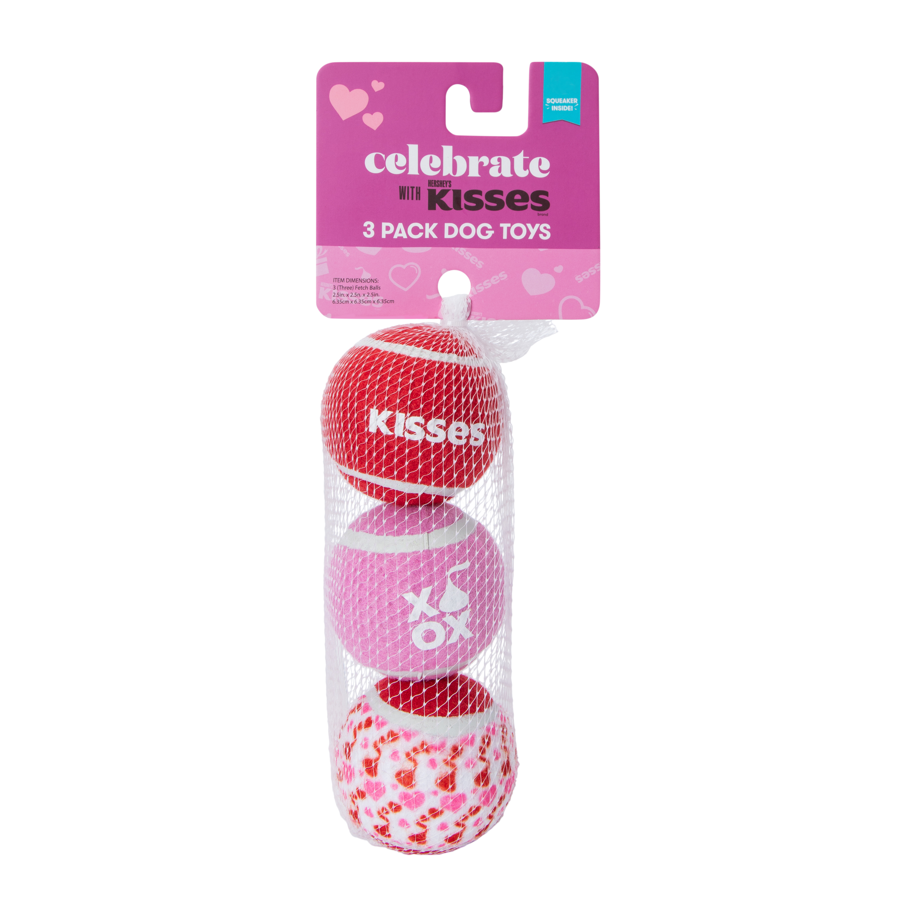 Celebrate With Hershey's Kisses Valentine's Dogs Toys 3-Pack