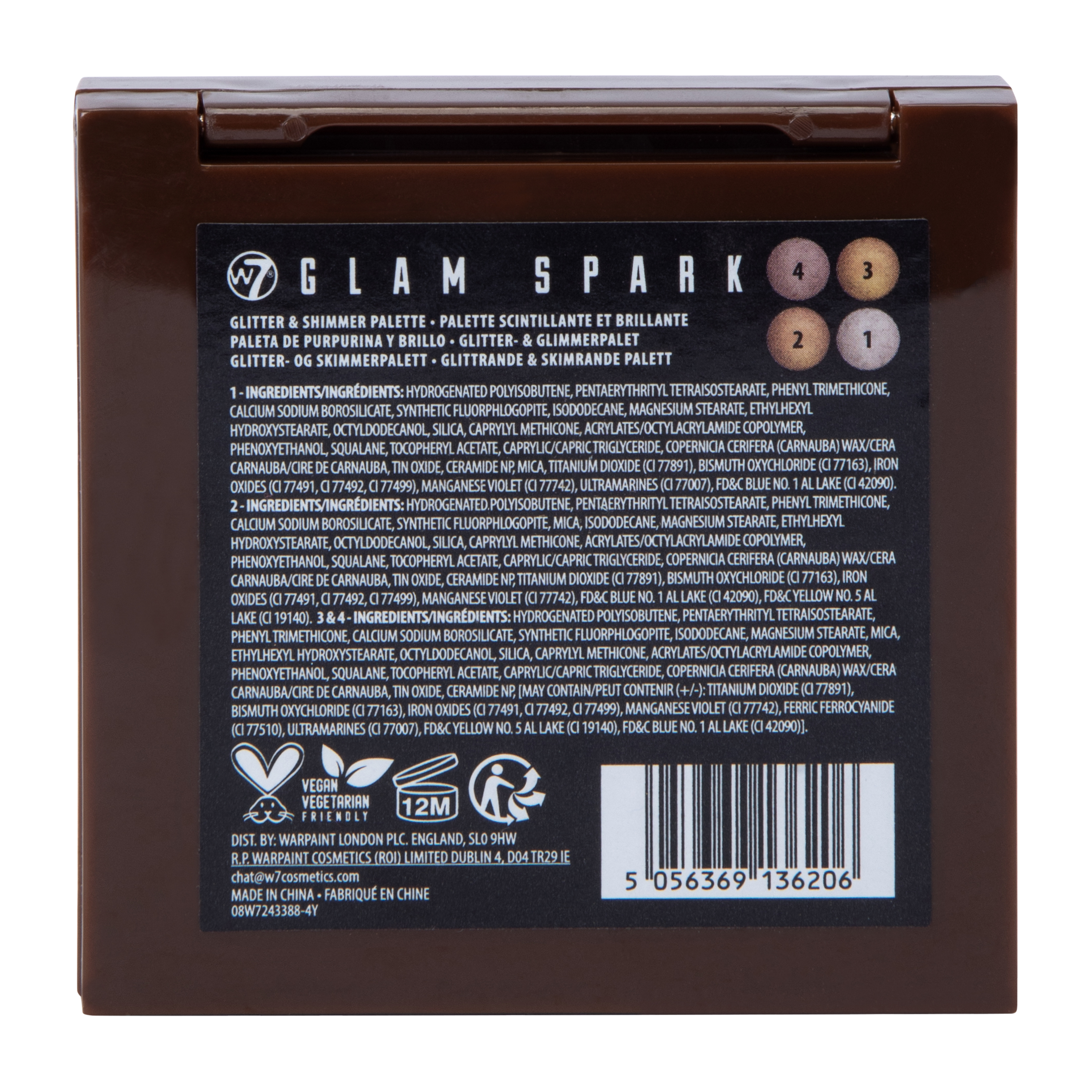 W7® Glam Spark Glitter & Shimmer Palette